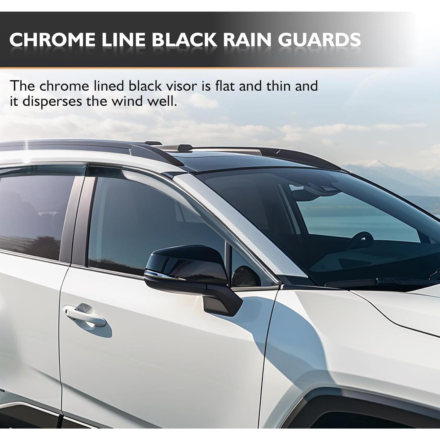 Juego de 6 viseras para ventana MNGYNUKA Toyota RAV4 2013-2018