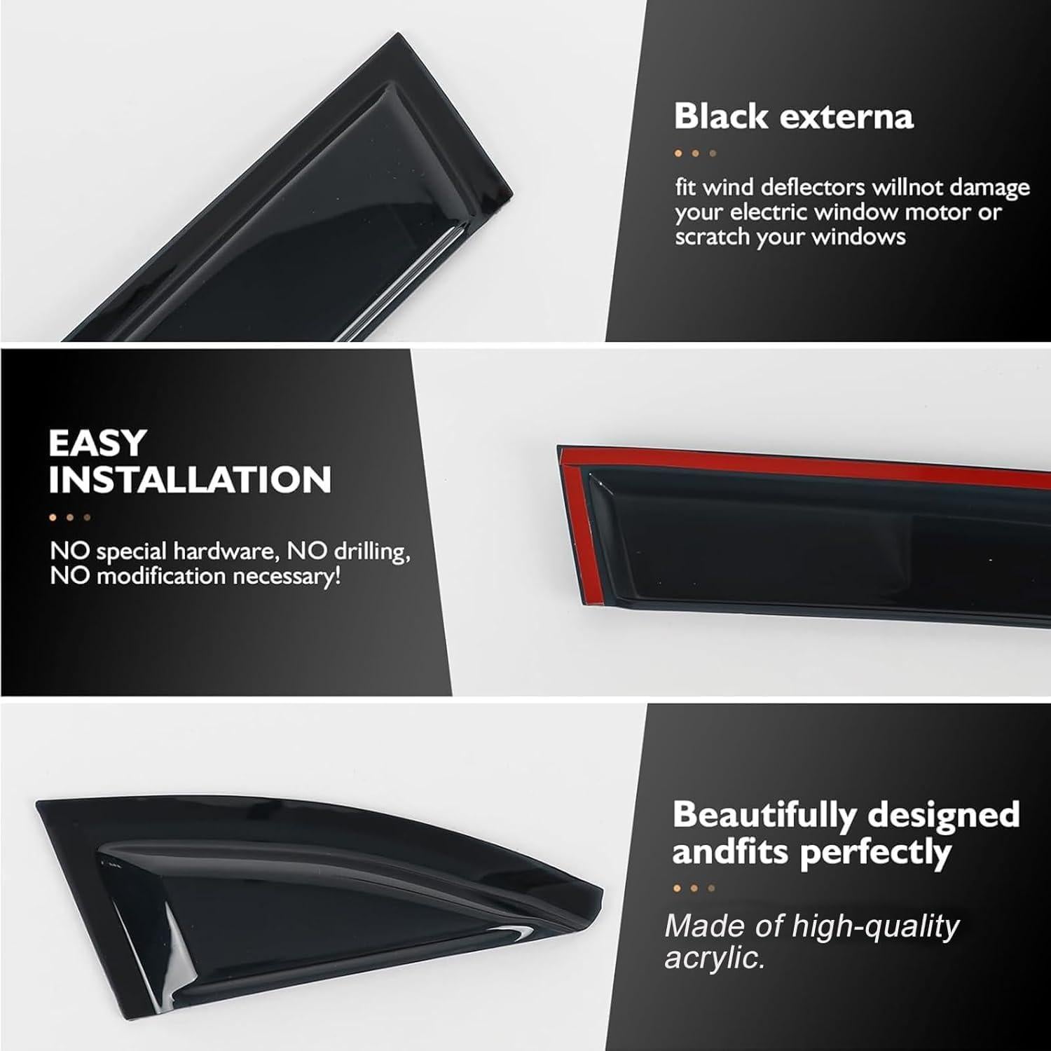 Juego de 6 viseras para ventana MNGYNUKA Toyota RAV4 2013-2018