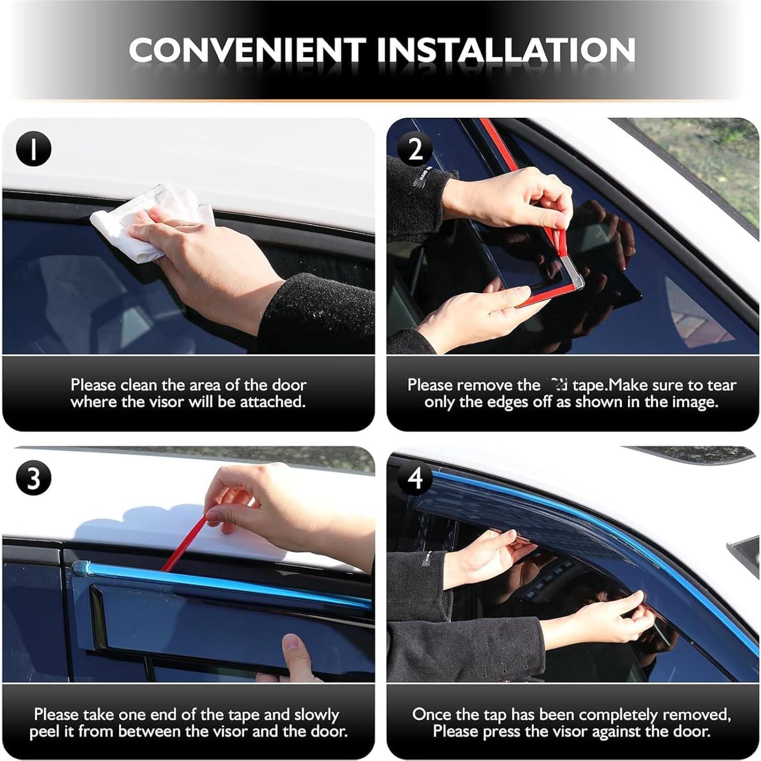 Juego de 6 viseras para ventana MNGYNUKA Toyota RAV4 2013-2018