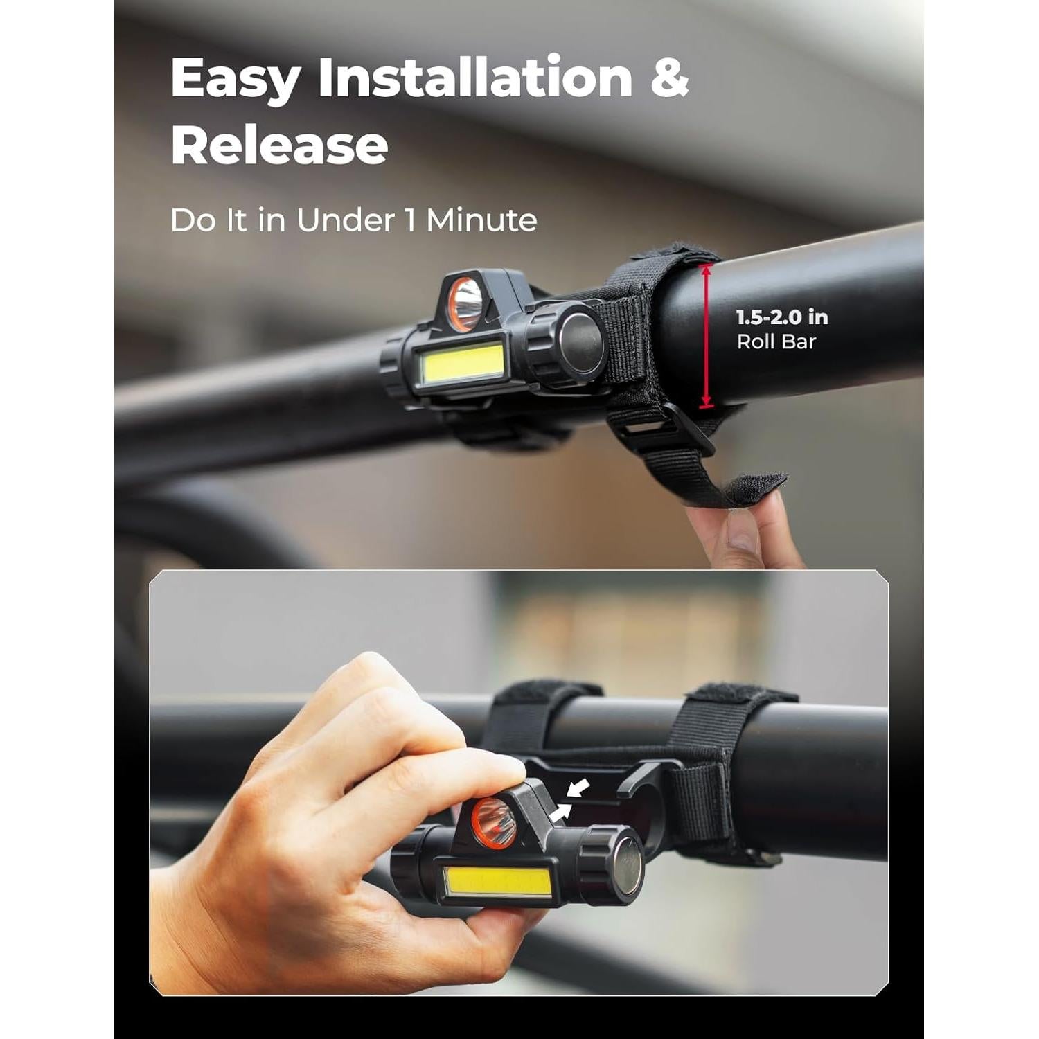 Luz de Cúpula UTV KEMIMOTO con Carga USB y Ajuste Universal