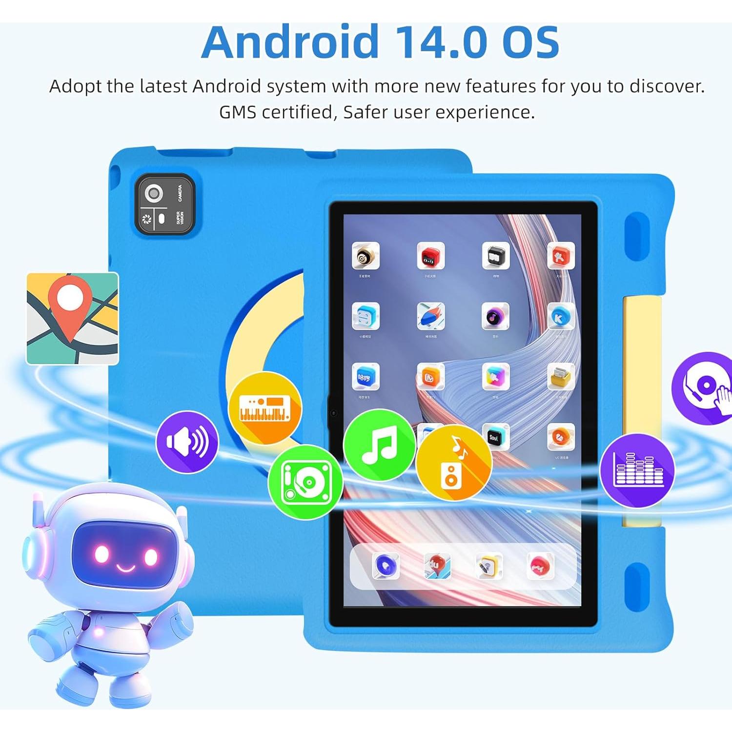 Tableta para Niños NRKDUBQ J10 10.1" HD 64GB 8GB RAM Azul