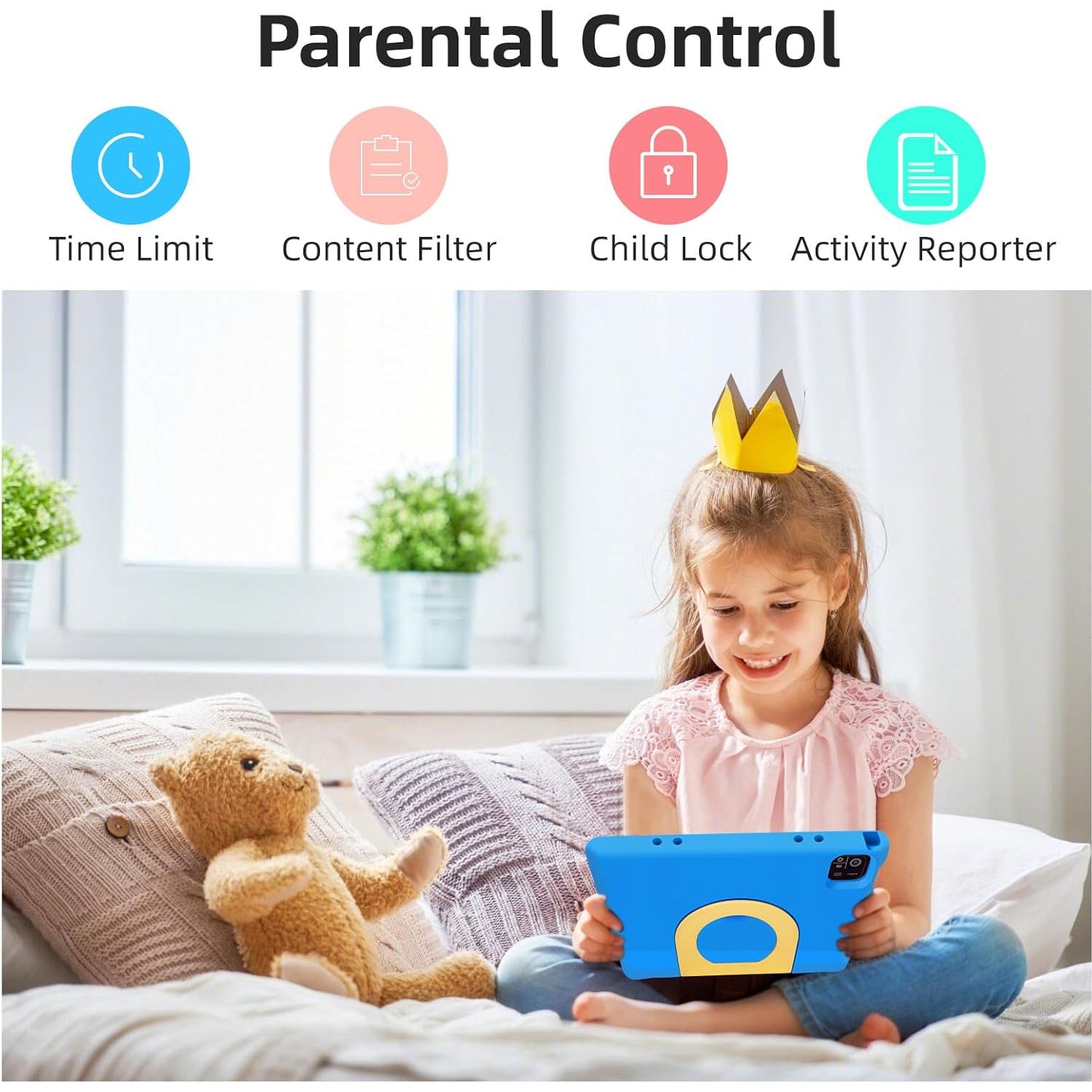 Tableta para Niños NRKDUBQ J10 10.1" HD 64GB 8GB RAM Azul