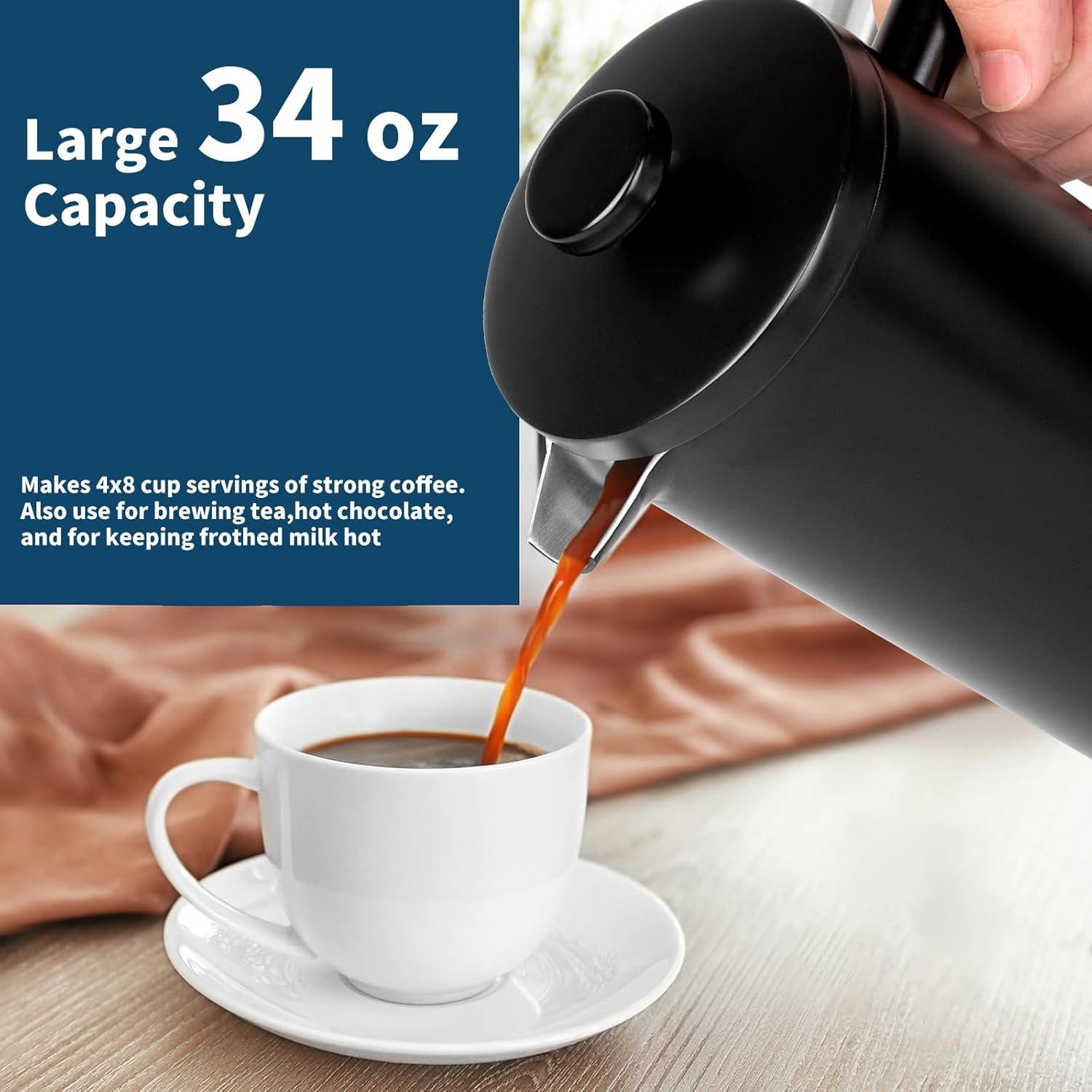 Prensa Francesa MERMOO YILAN 1L Acero Inoxidable Doble Aislado