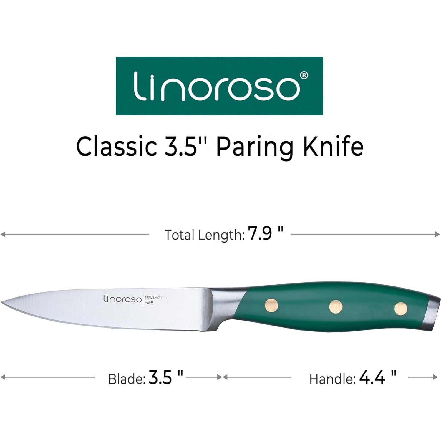 Cuchillo de Pelar Linoroso 3.5" Acero Inoxidable Afilado