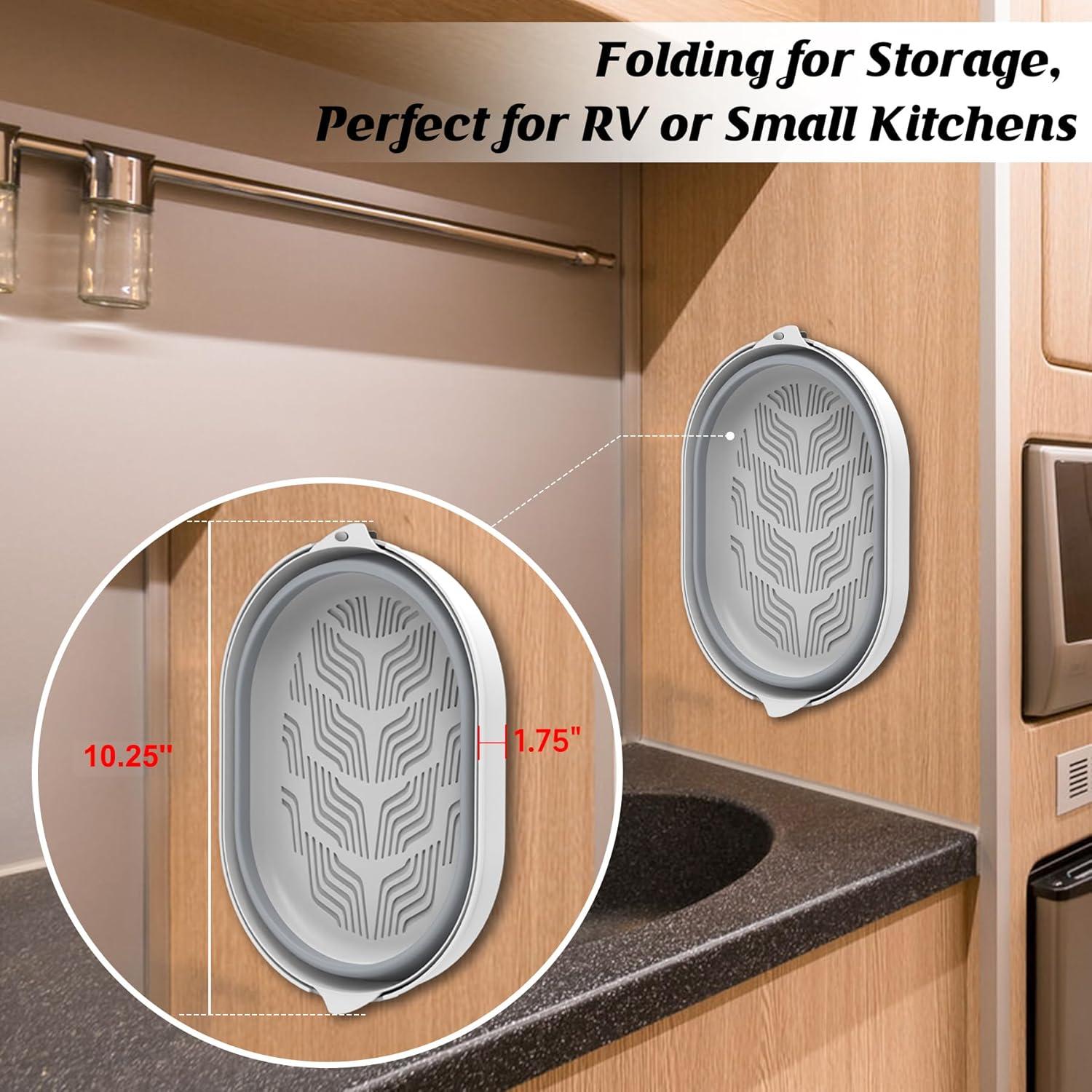 Juego de Fregadero Plegable JHZWD 3L con Colador de Cocina