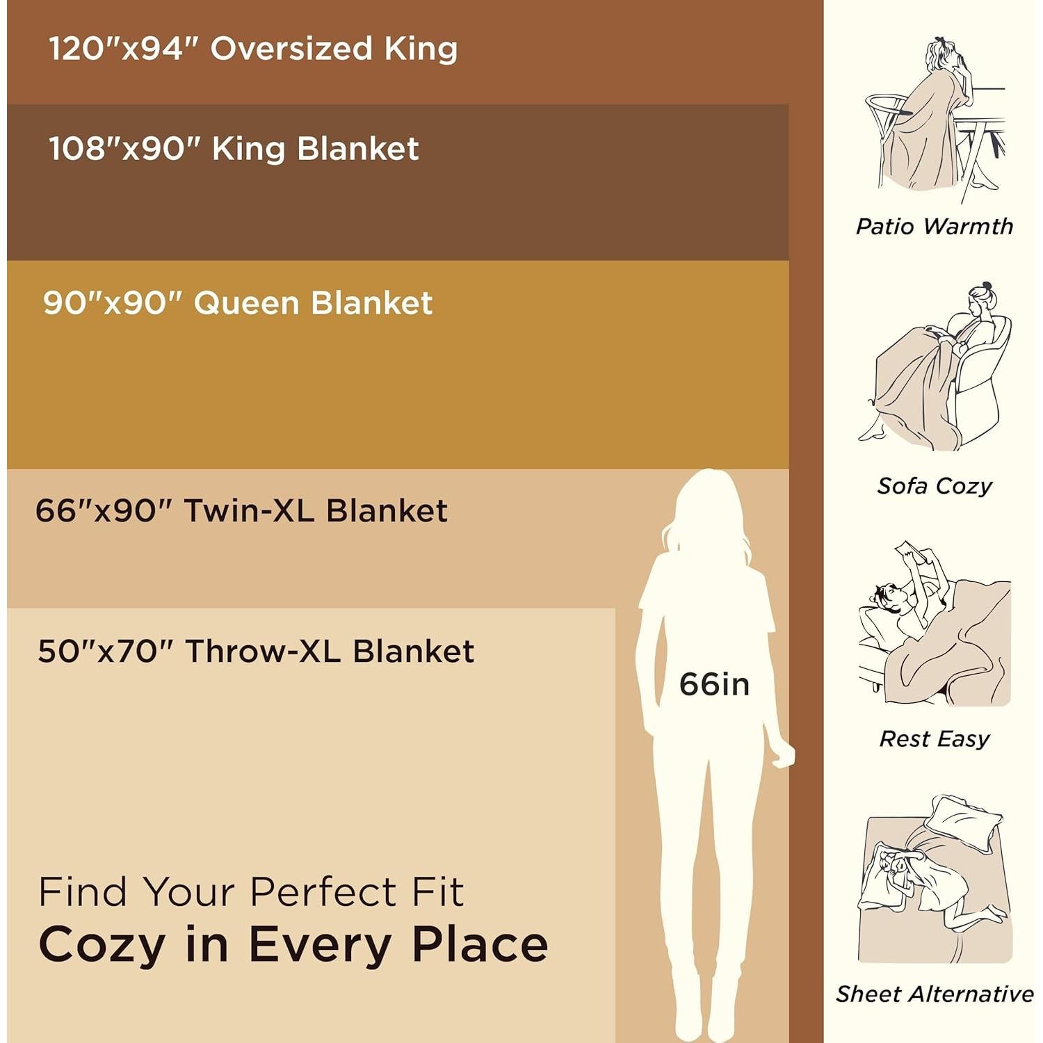 Manta de lanzamiento Bedsure XL 100% algodón 127x178 cm Lino Beige