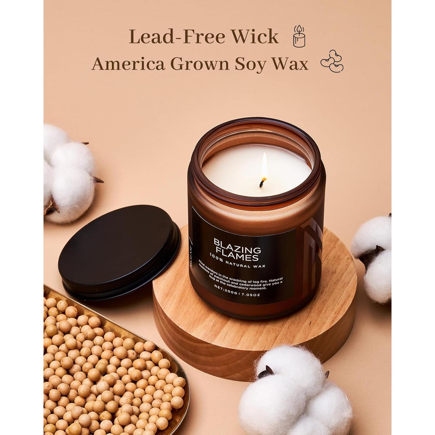 Vela Aromática M&SENSE Llamas Ardientes 200g Cera Soja