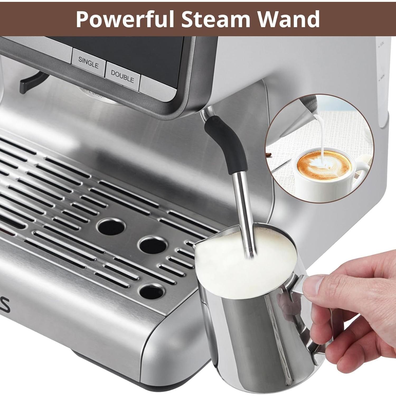 Máquina de Espresso Semi-Automática Takywep 1450W 20 Bar