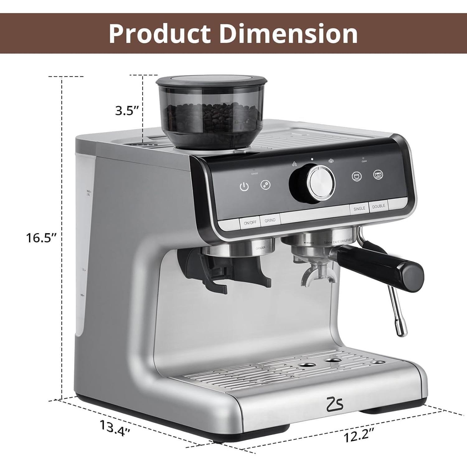 Máquina de Espresso Semi-Automática Takywep 1450W 20 Bar