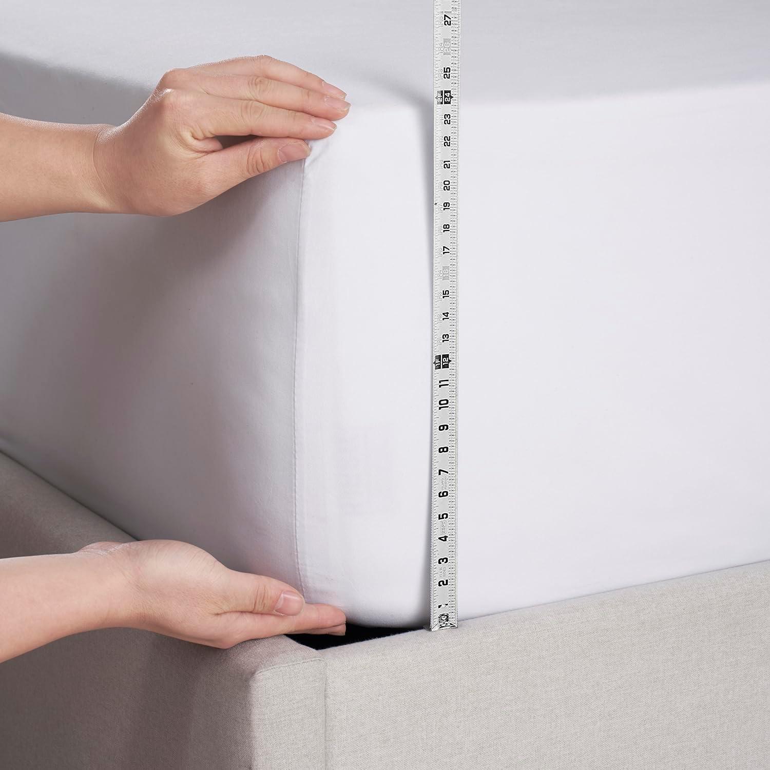 Sábana Ajustable Twin Nestl Blanca Microfibra 24" Profunda