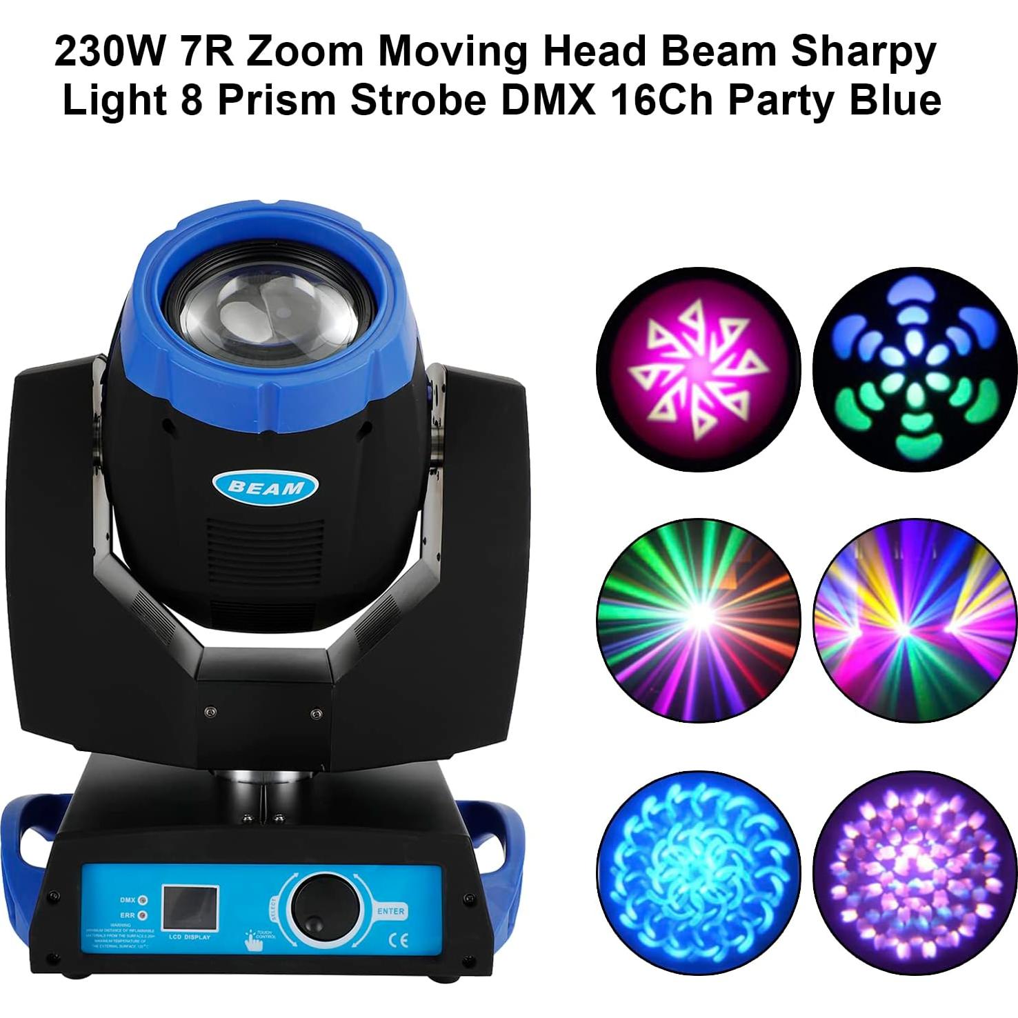 Luz Móvil Topteng 230W 7R DMX512 17 Gobos RGBW