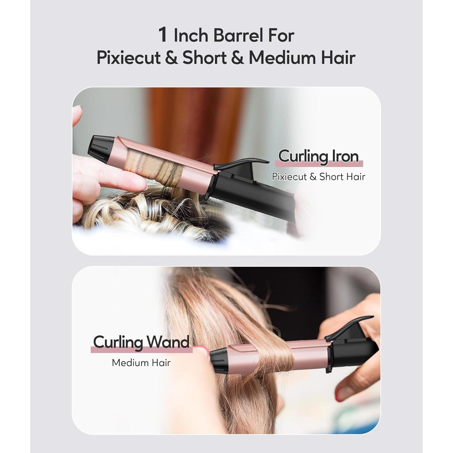 Plancha de Rizar Cerámica FARERY 1" Doble Voltaje Viaje