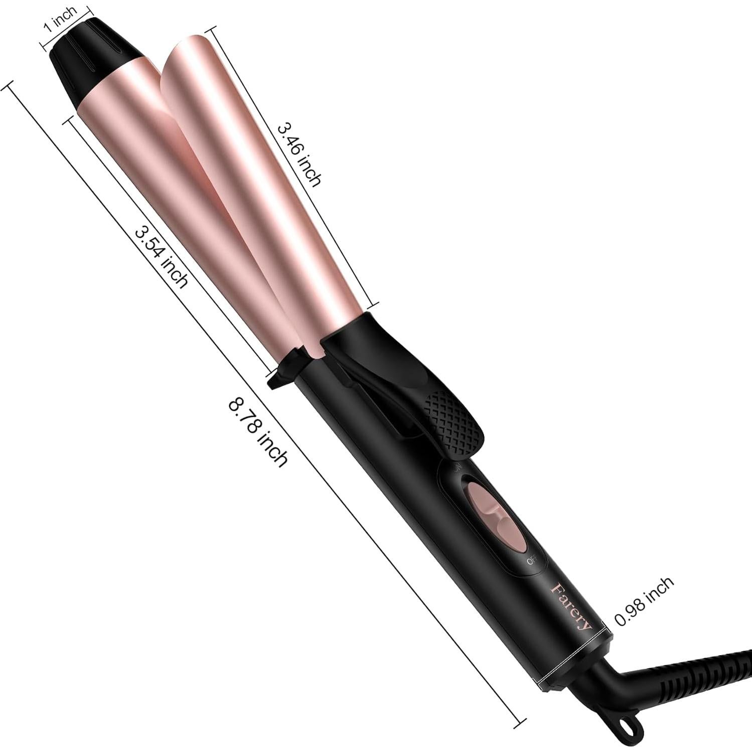 Plancha de Rizar Cerámica FARERY 1" Doble Voltaje Viaje