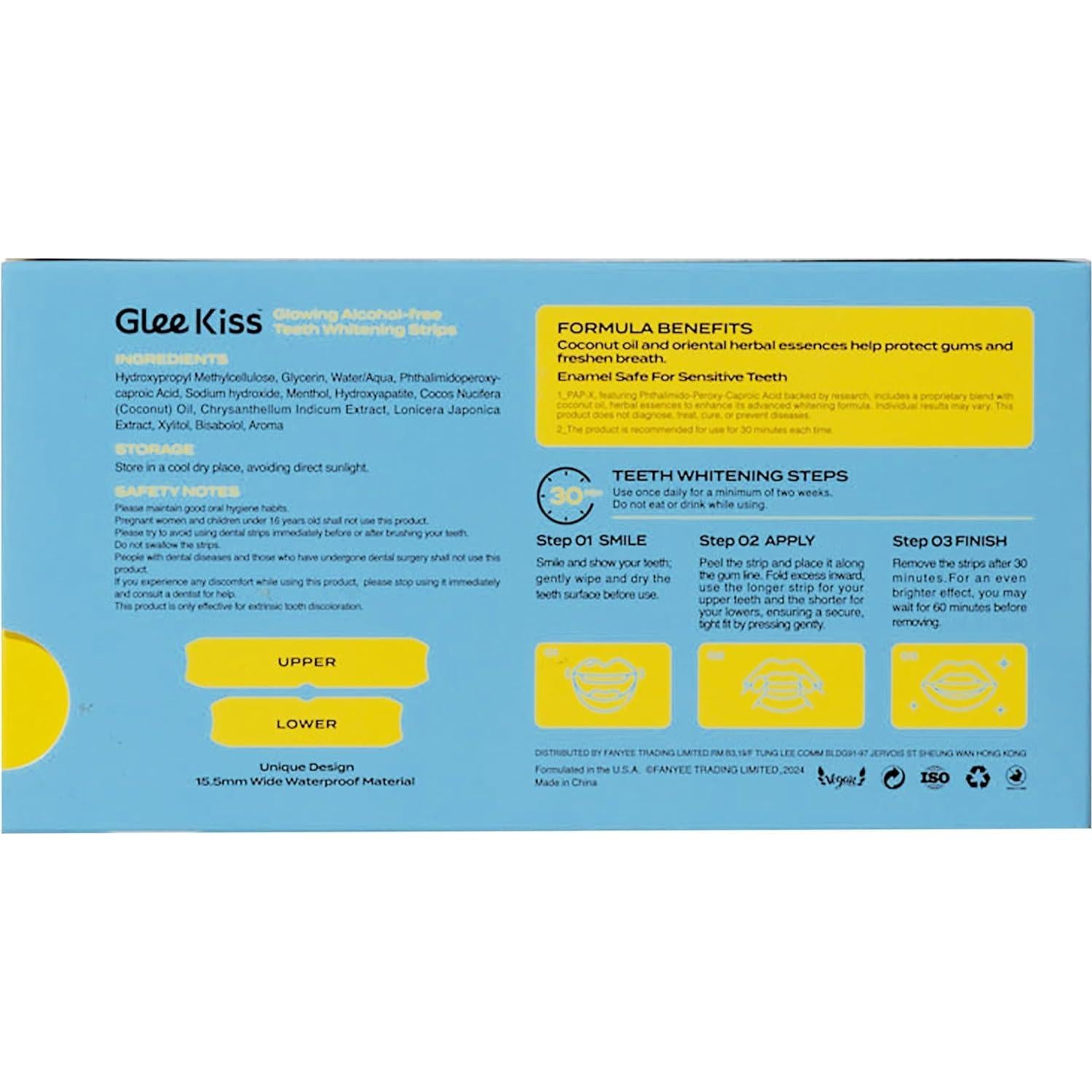 Tiras Blanqueadoras de Dientes FANYEE 28 Tiras Sabor Té Jazmín