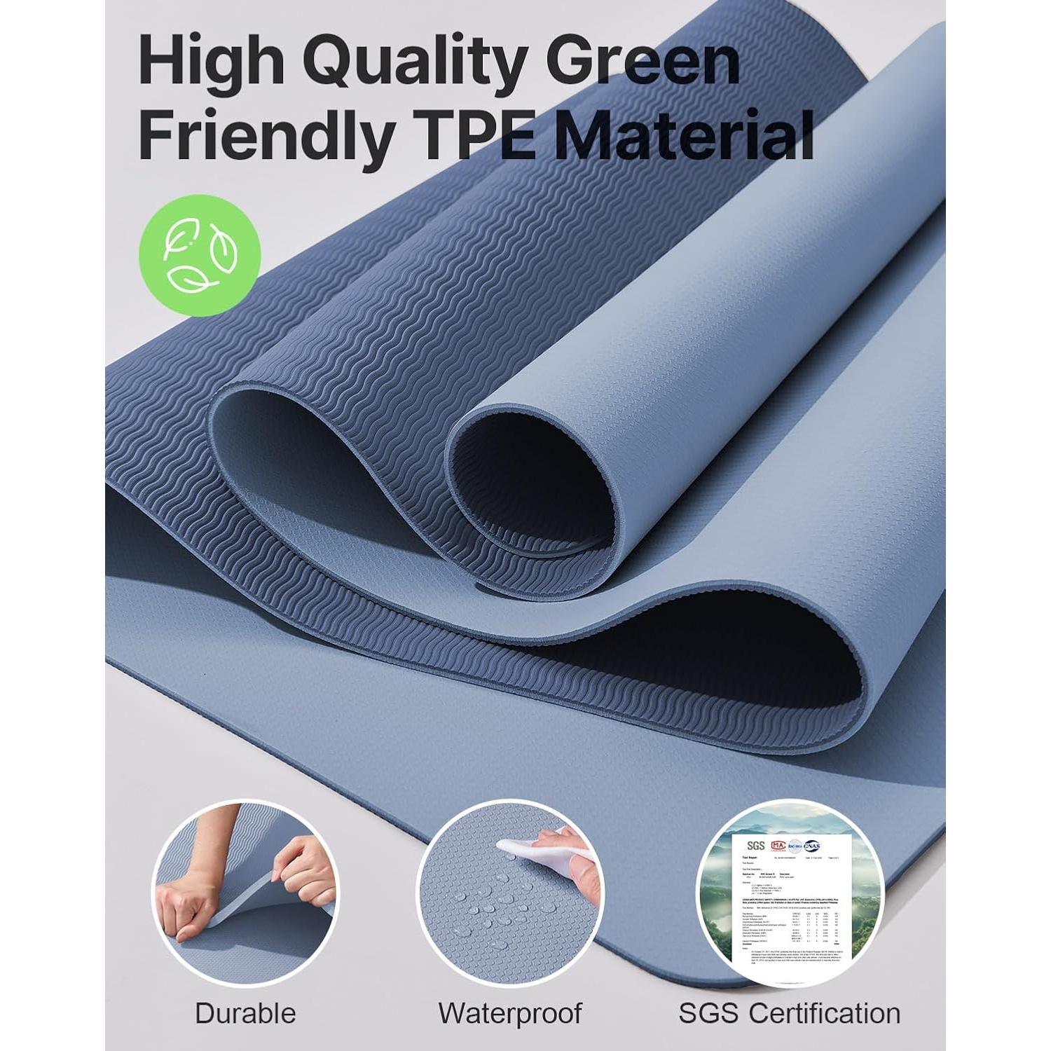 Esterilla de Yoga YOTTOY Antideslizante 183x61cm Azul