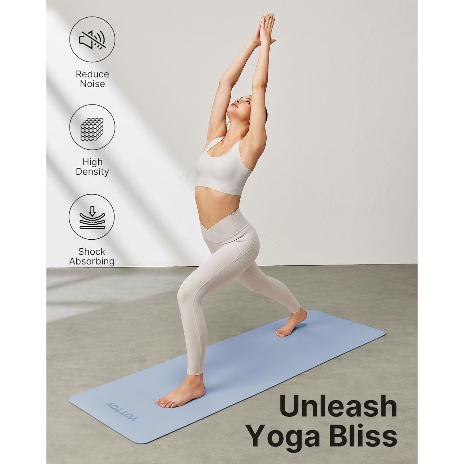 Esterilla de Yoga YOTTOY Antideslizante 183x61cm Azul