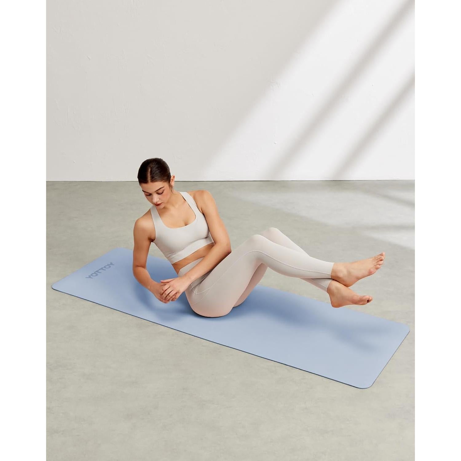 Esterilla de Yoga YOTTOY Antideslizante 183x61cm Azul