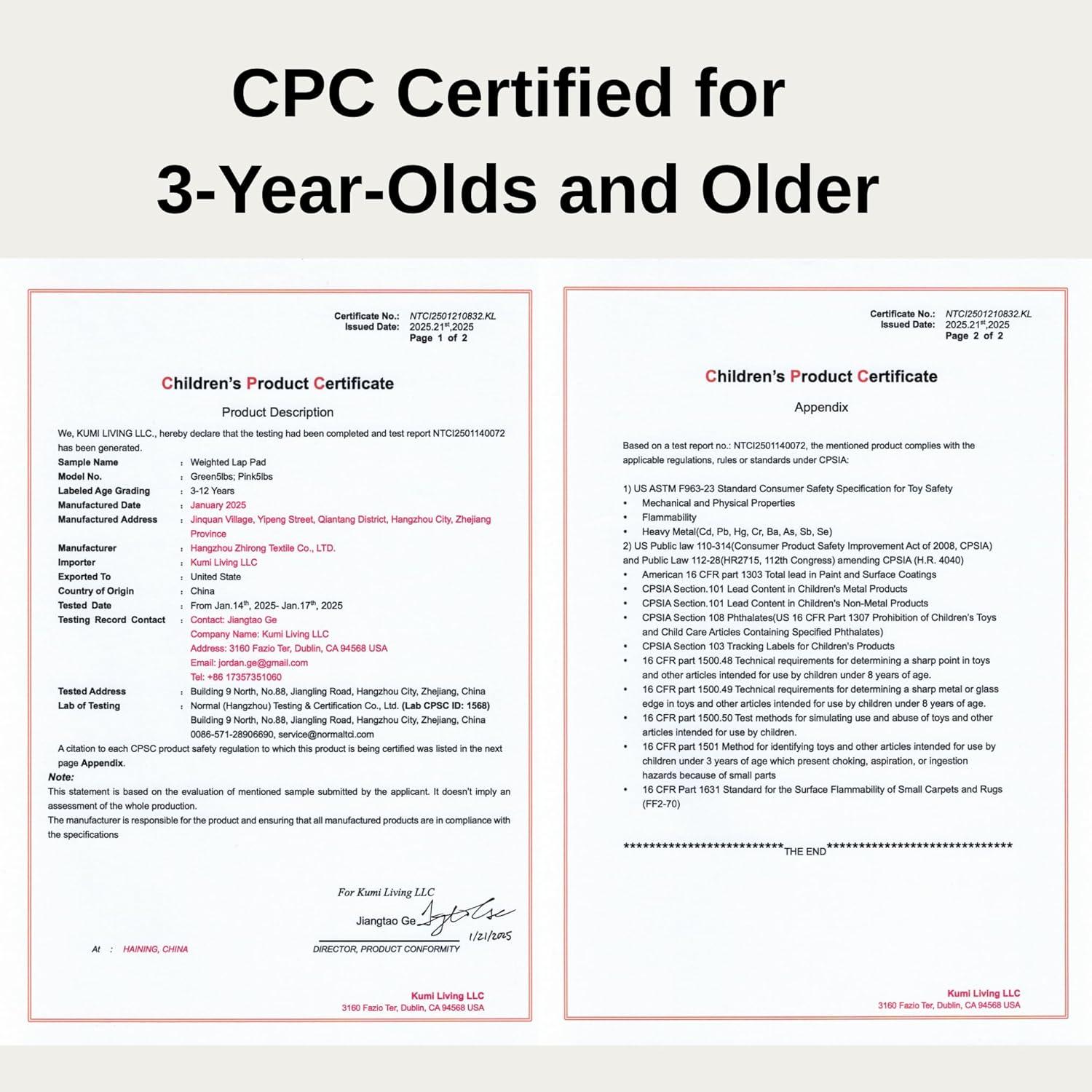 Almohadilla Sensorial Kumi Living 45x53cm 2.27kg Verde