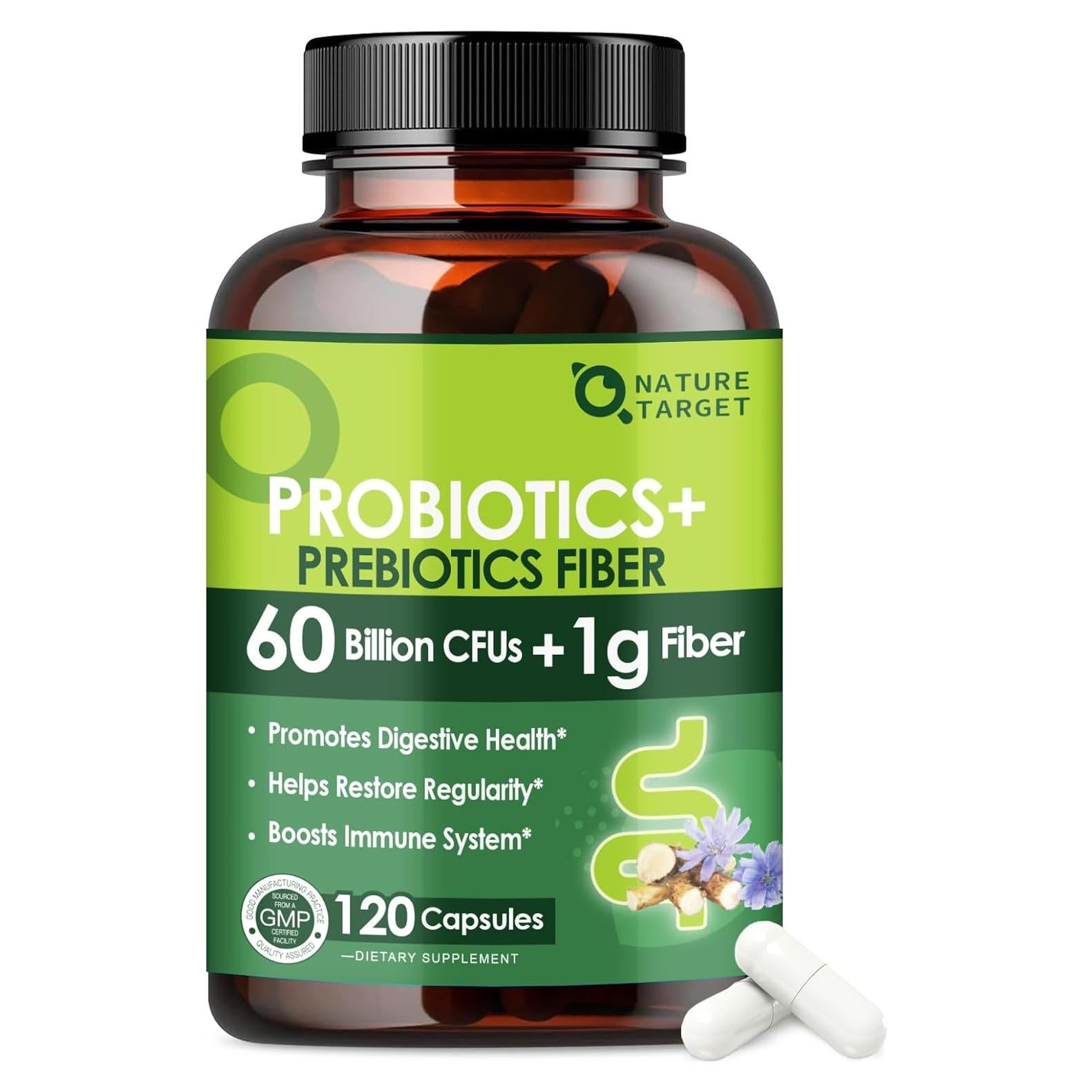 Suplemento de Fibra Prebiótica Nature Target 120 Cápsulas