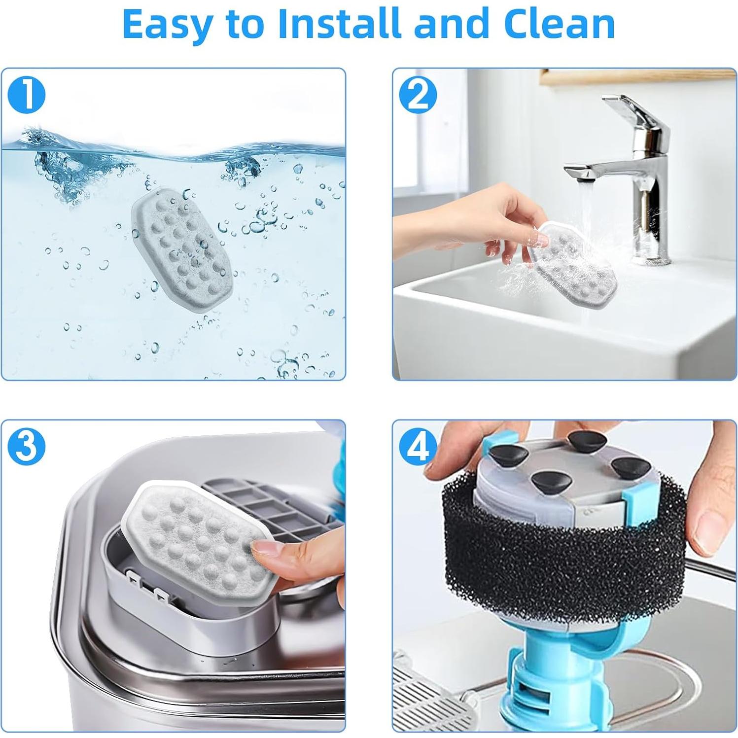 20 Filtros de Agua para Gatos Eyehoce + 10 Esponjas