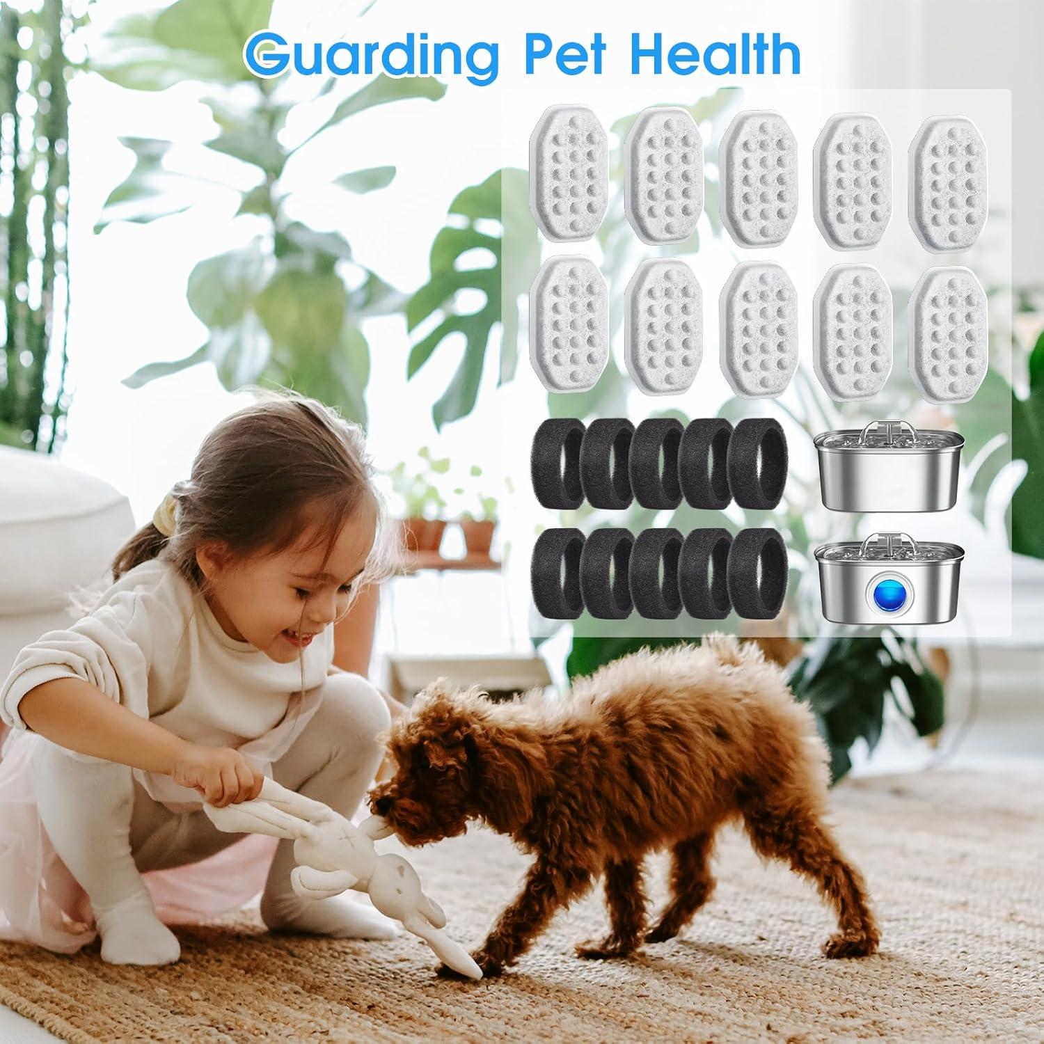 20 Filtros de Agua para Gatos Eyehoce + 10 Esponjas