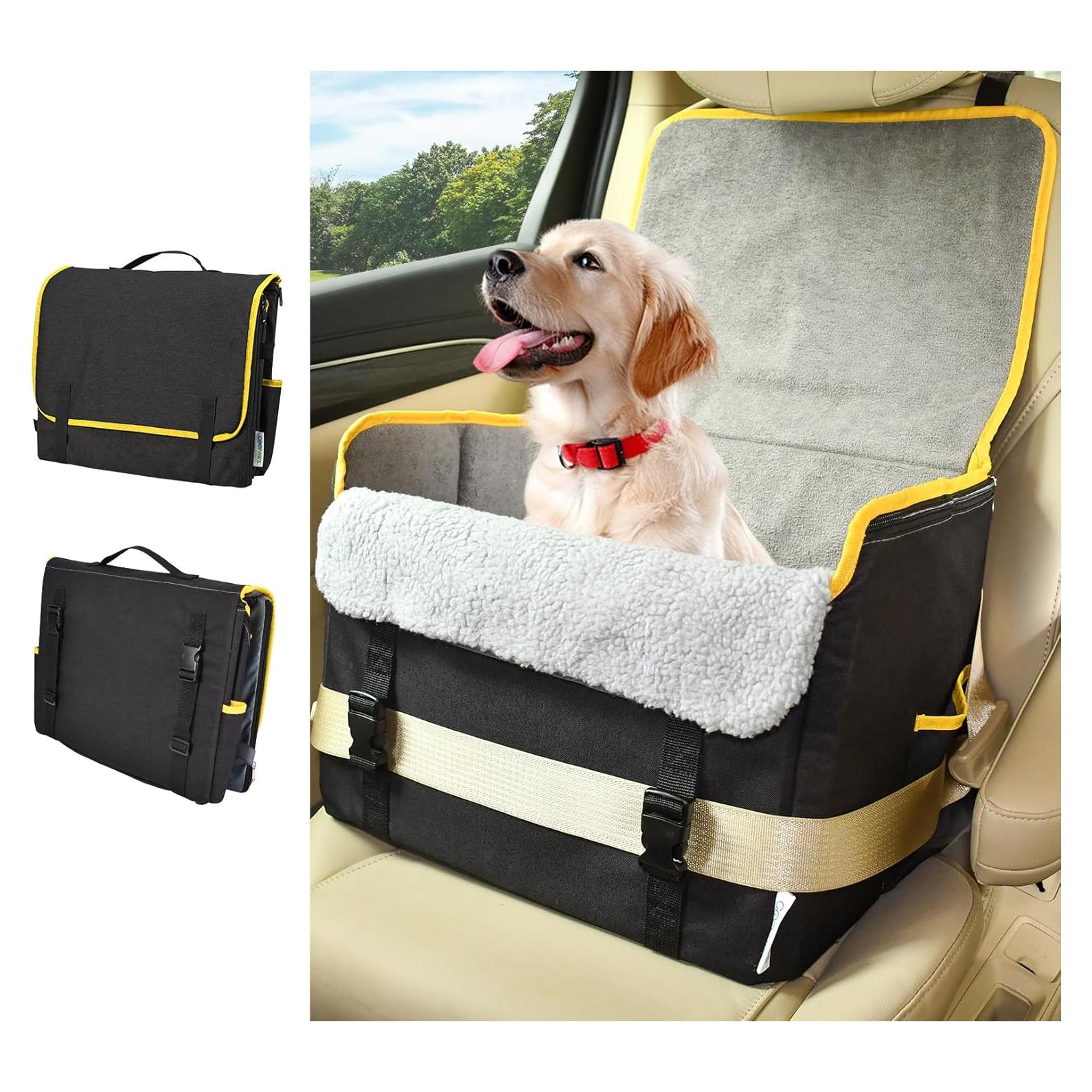 Asiento de Coche para Perros JESPET Elevador Portátil 40.64x33.02cm