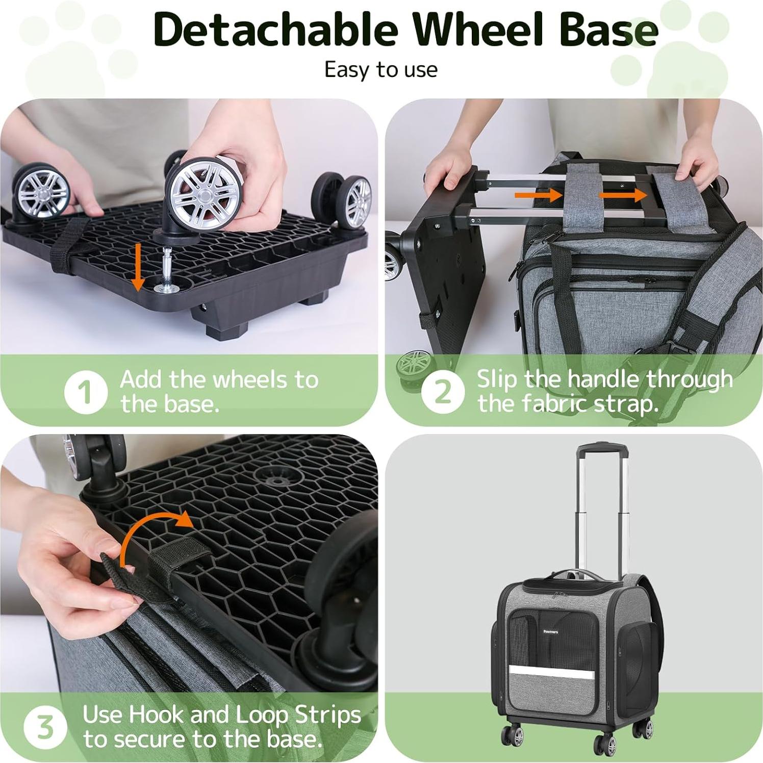 Transportín para Gatos y Perros Pequeños Pawtners Gris