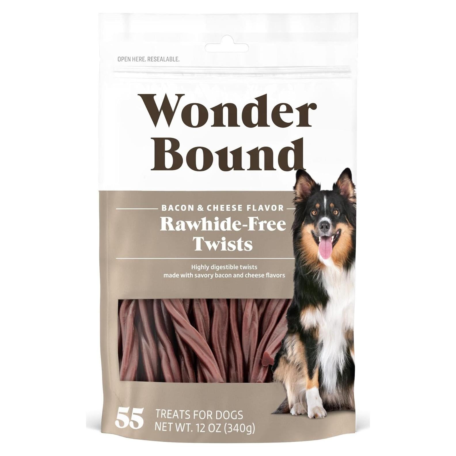 Palitos de Perro Wonder Bound Sabor Tocino y Queso 55 Unidades