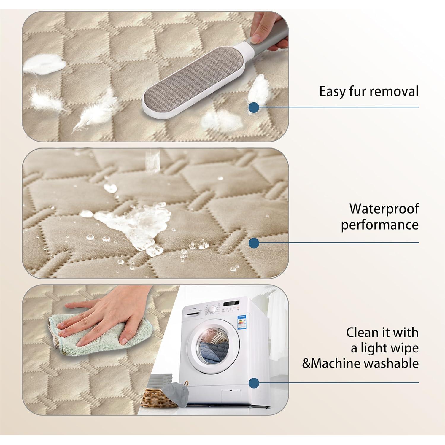 Manta Impermeable para Mascotas gogobunny 76x76 cm Beige Oscuro