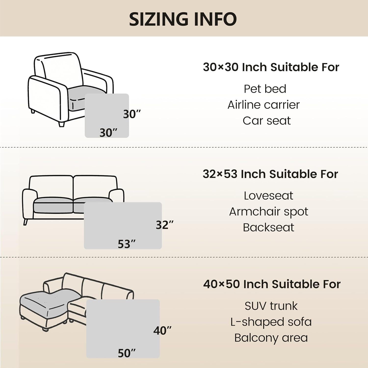 Manta Impermeable para Mascotas gogobunny 76x76 cm Beige Oscuro