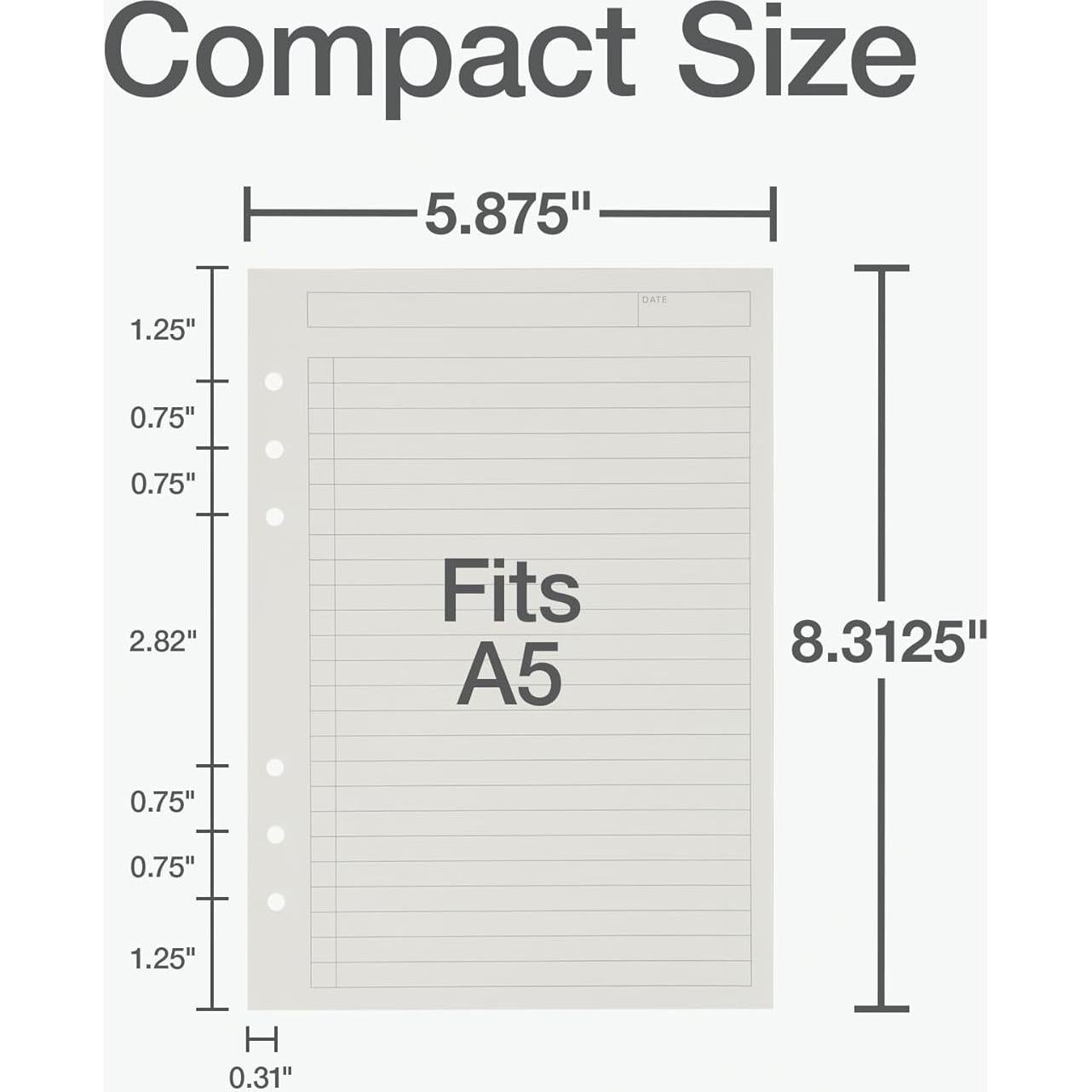 Papel de Repuesto A5 Oxford 120 Hojas Rayado Marfil