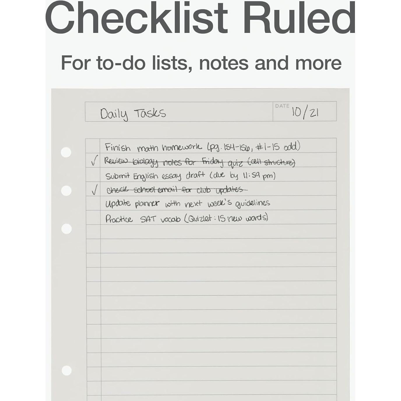 Papel de Repuesto A5 Oxford 120 Hojas Rayado Marfil