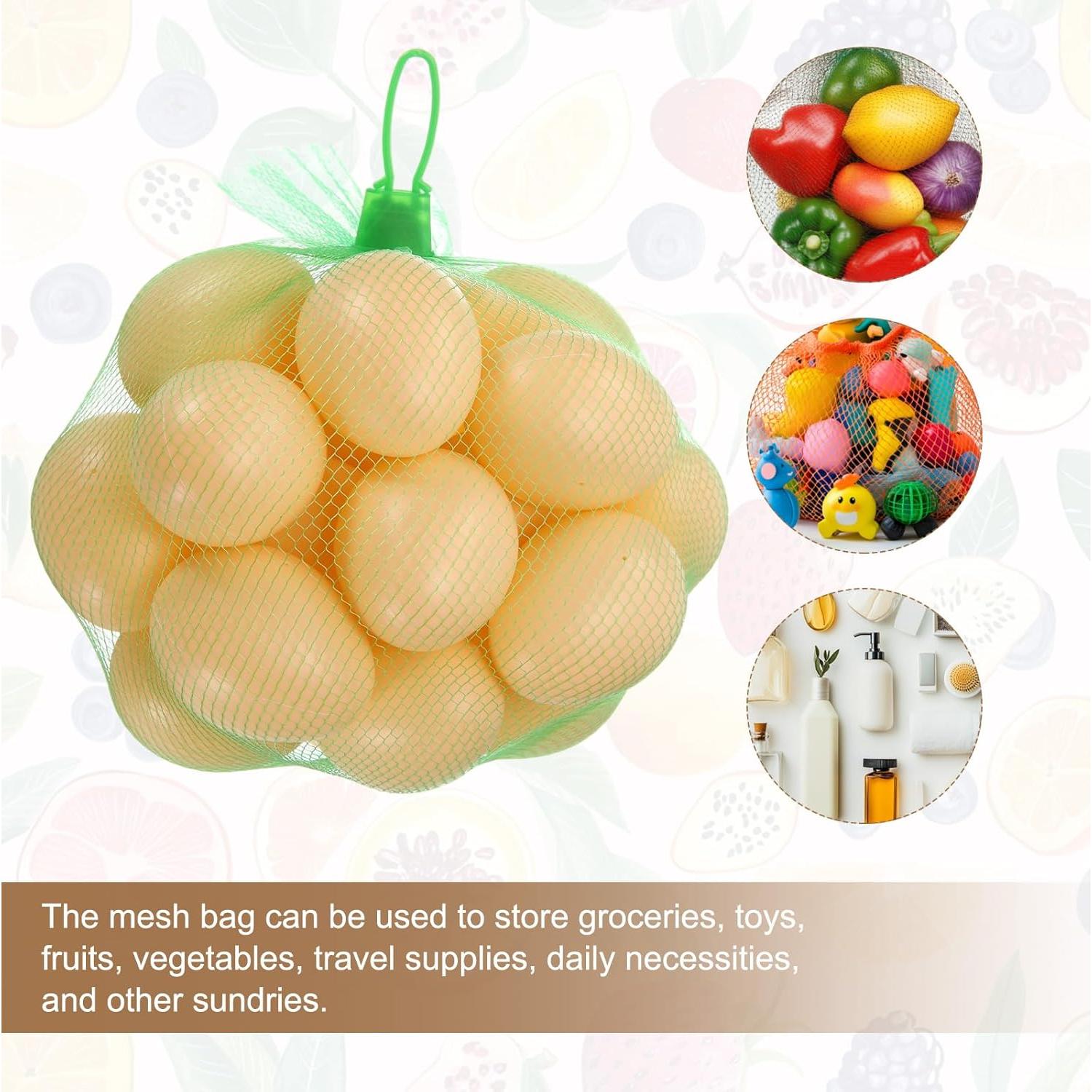 Bolsas de Malla Reutilizables uxcell 30cm Verde 100Pcs