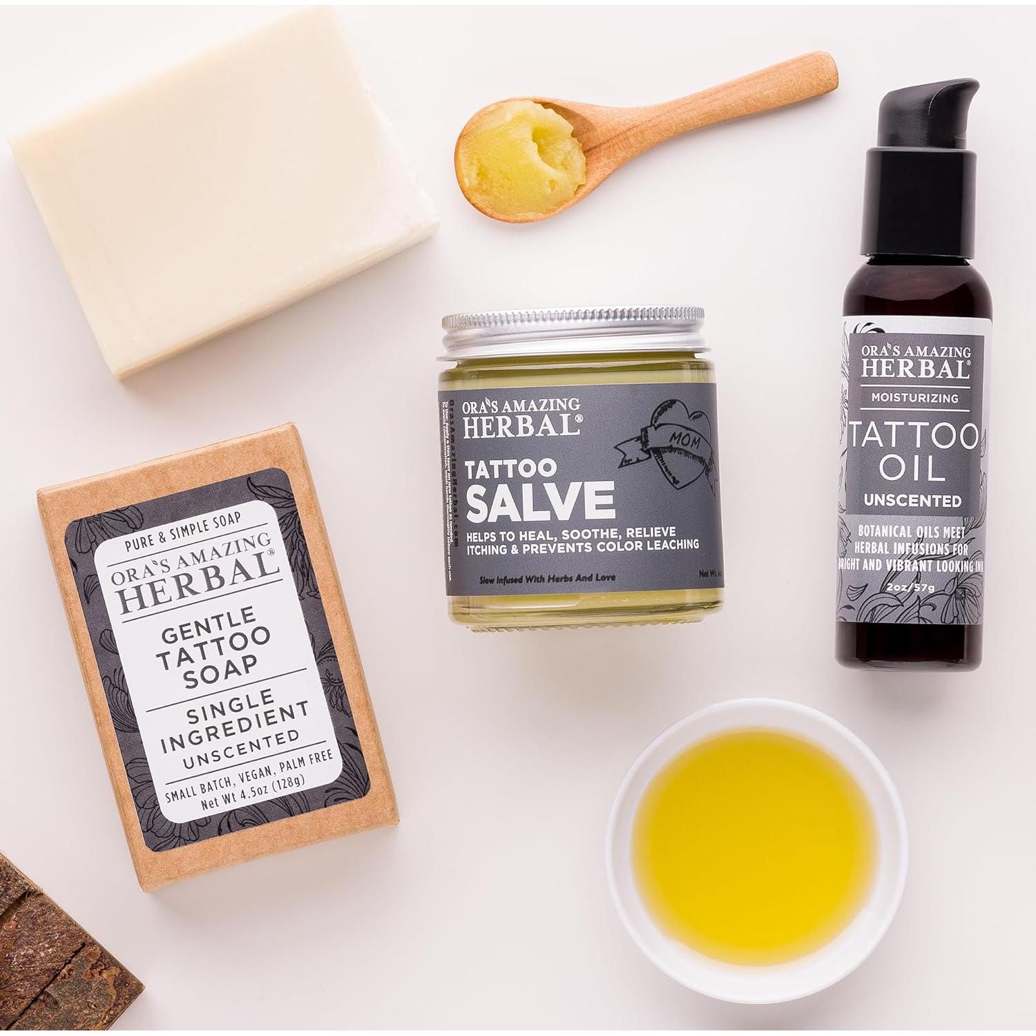 Set Cuidado Posterior Tatuajes Increíble Herbal de Ora - Natural