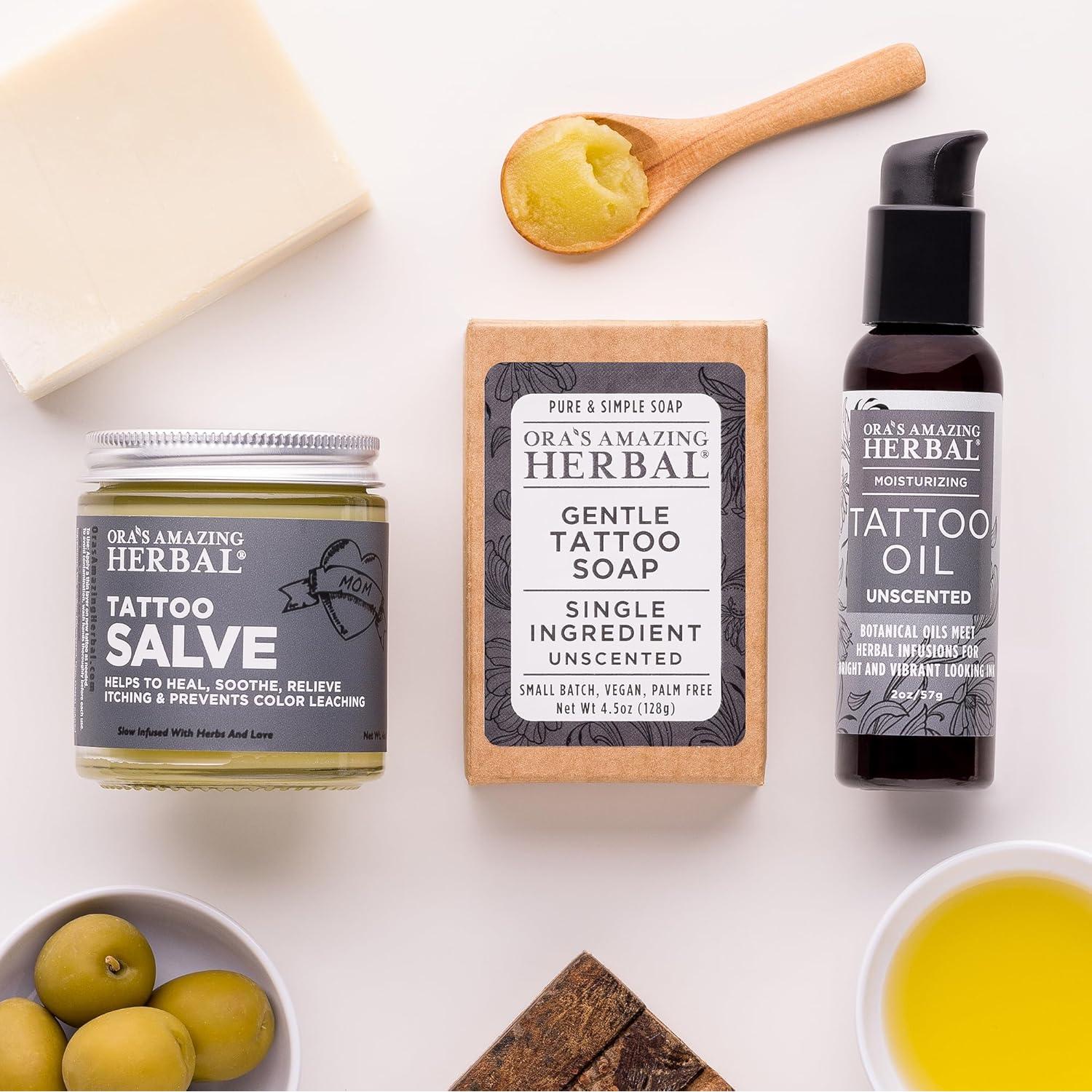Set Cuidado Posterior Tatuajes Increíble Herbal de Ora - Natural