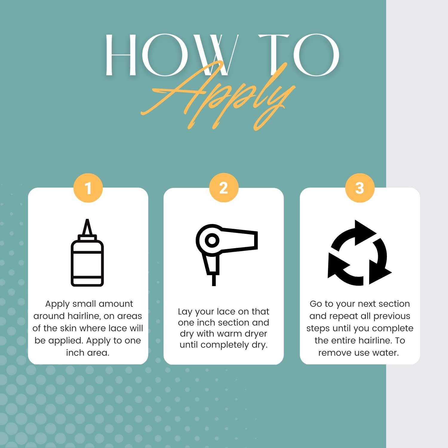 Gel de Encaje Sin Adhesivo Liquid Gold 118.3 ml - El Diagrama del Cabello