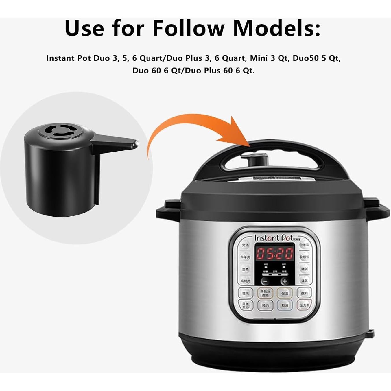 Válvula de Repuesto ZOZODIA para Instant Pot Duo 3-6 Qt