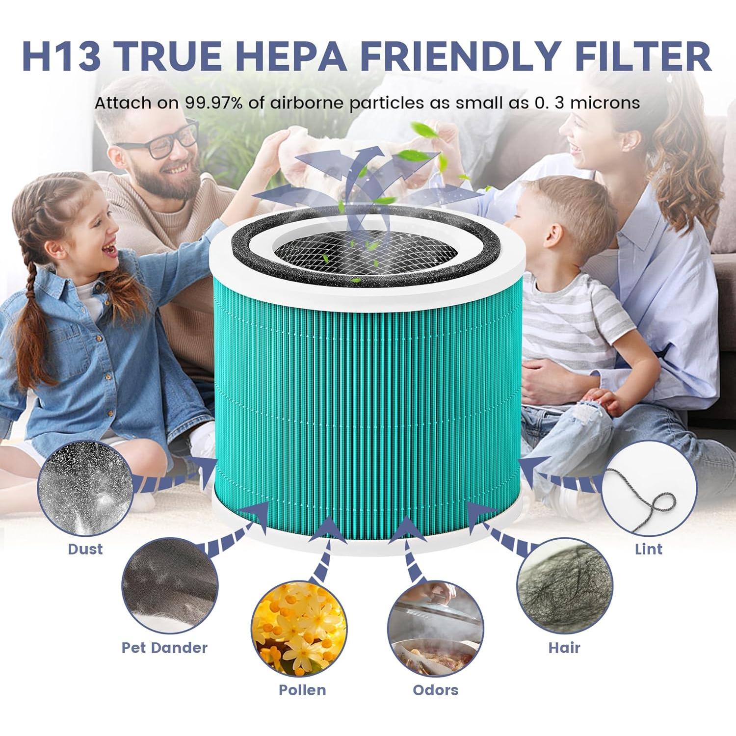 Paquete de 2 Filtros de Reemplazo XTPOINT para LEVOIT Core 300