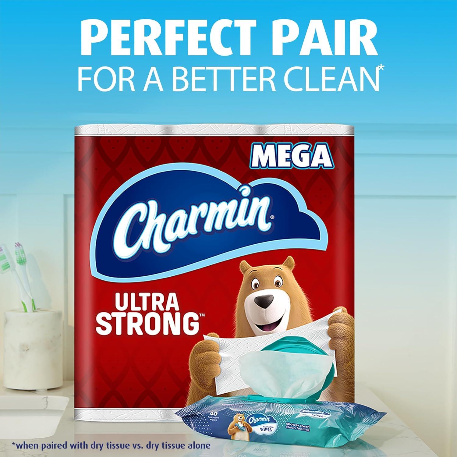 Toallitas Flushable Charmin 160 Unidades - 4 Paquetes de 40