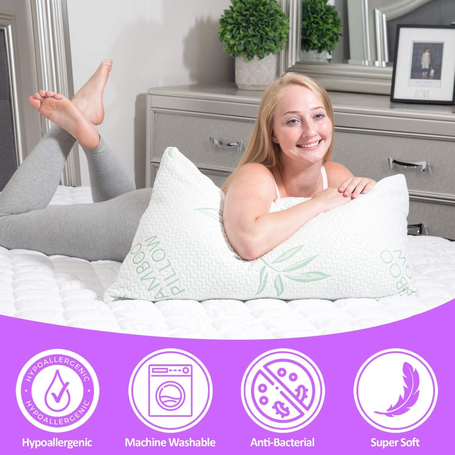 Almohada de Espuma de Memoria Elif Home Goods Queen Ajustable