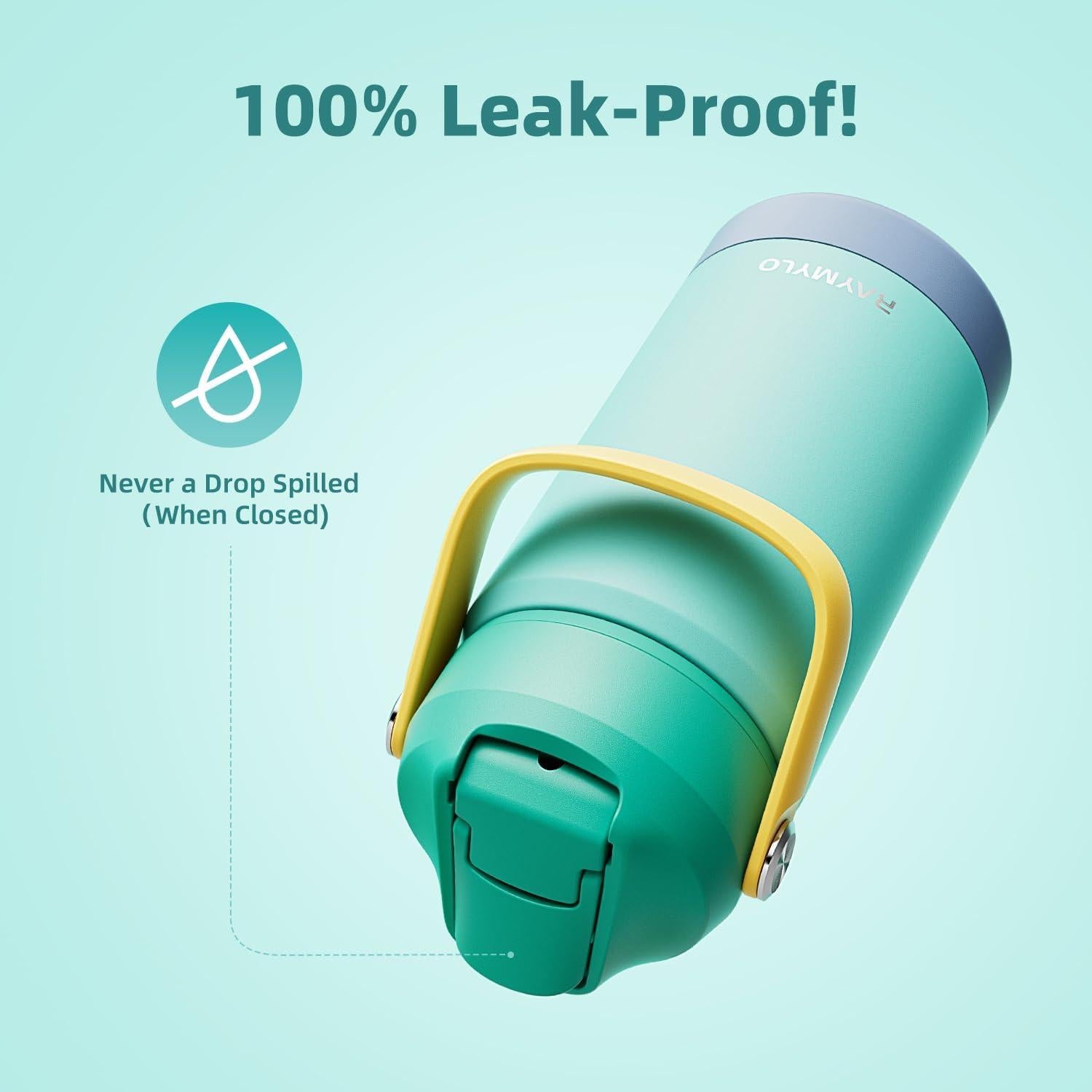 Botella de Agua Aislada RAYMYLO 354 ml Verde para Niños