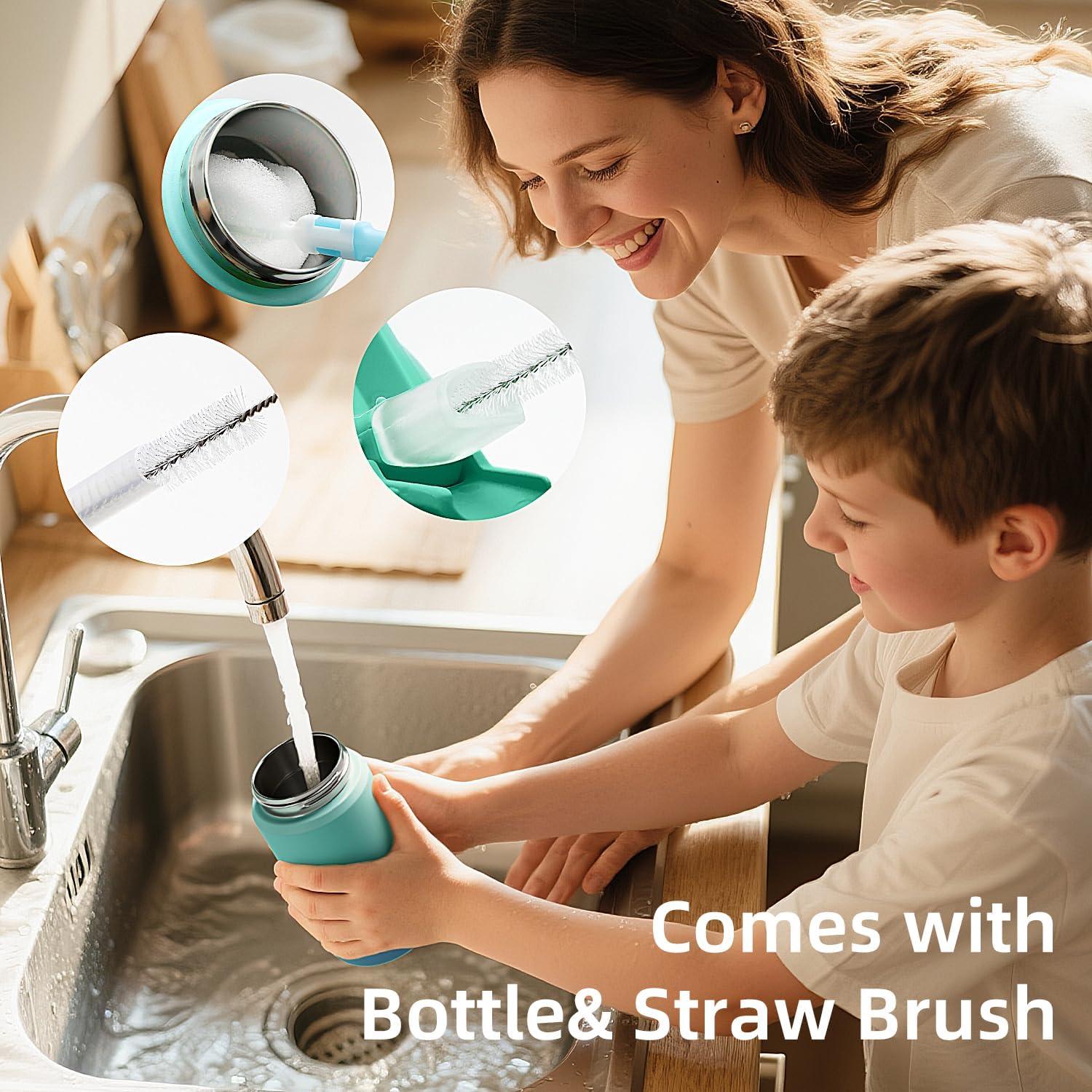 Botella de Agua Aislada RAYMYLO 354 ml Verde para Niños