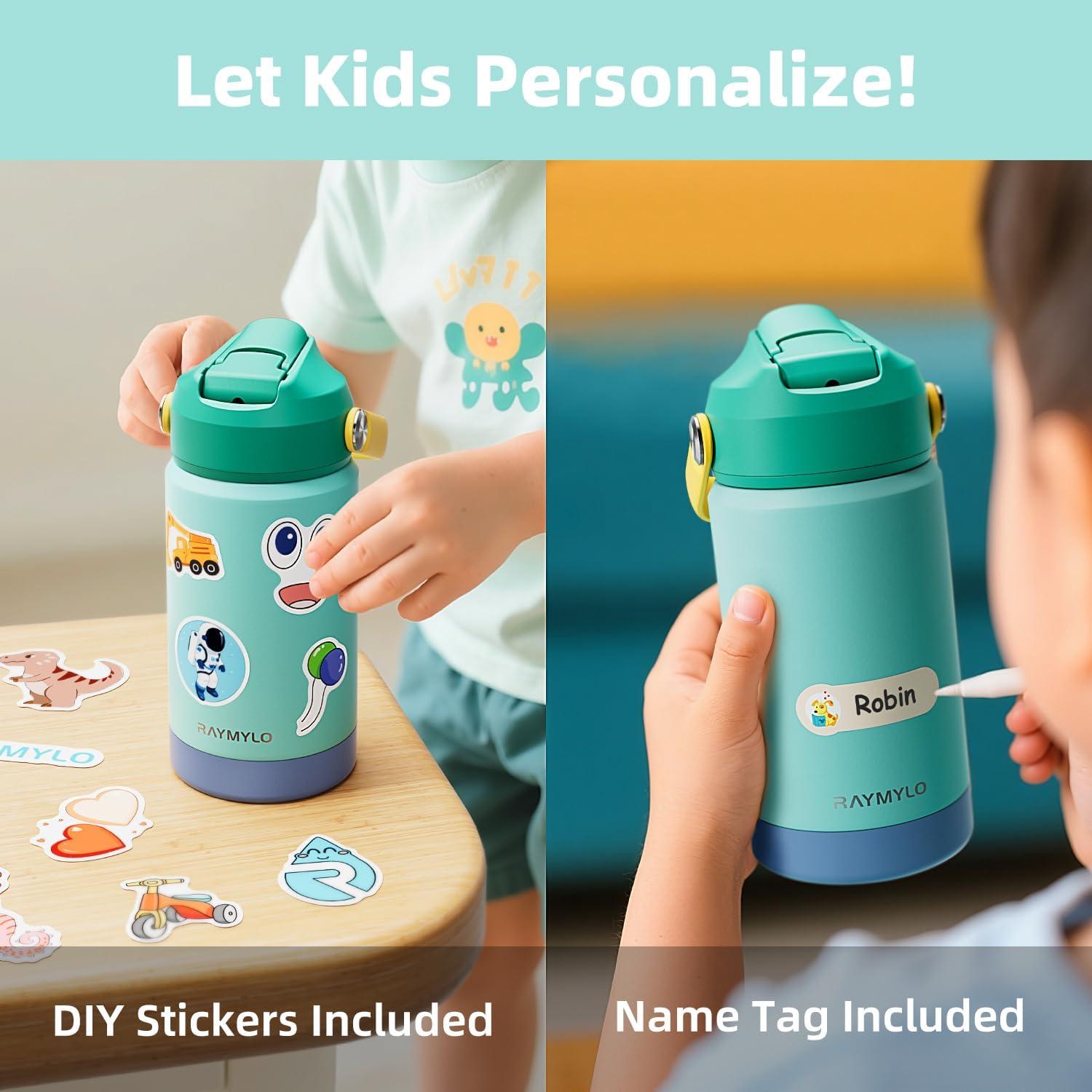 Botella de Agua Aislada RAYMYLO 354 ml Verde para Niños