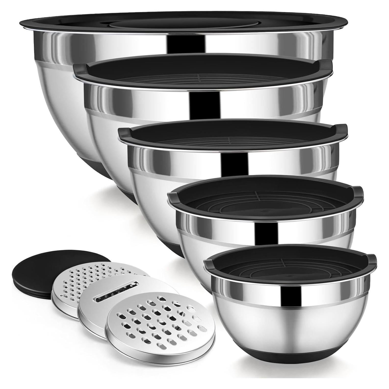 Juego de Tazones Mezcladores P&P CHEF 5 Piezas Acero Inoxidable