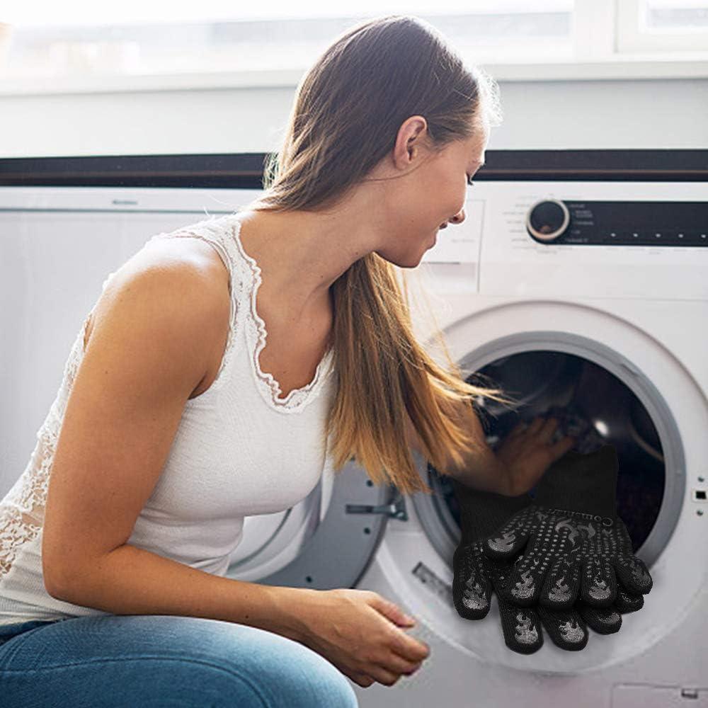 Guantes BBQ Comsmart Negros Resistentes al Calor 800°C