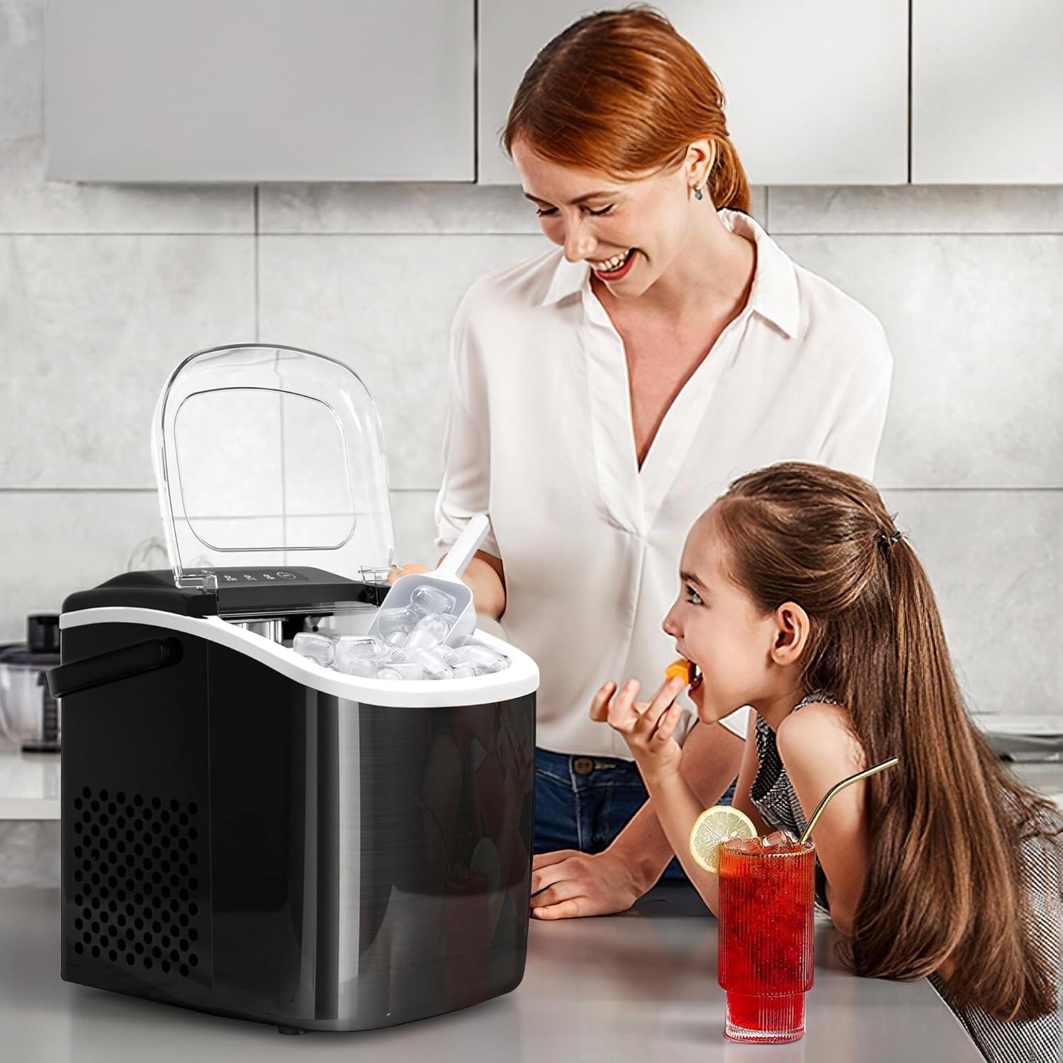 Máquina de Hielo Crzoe Portátil 11.79 kg/24H Autolimpiante