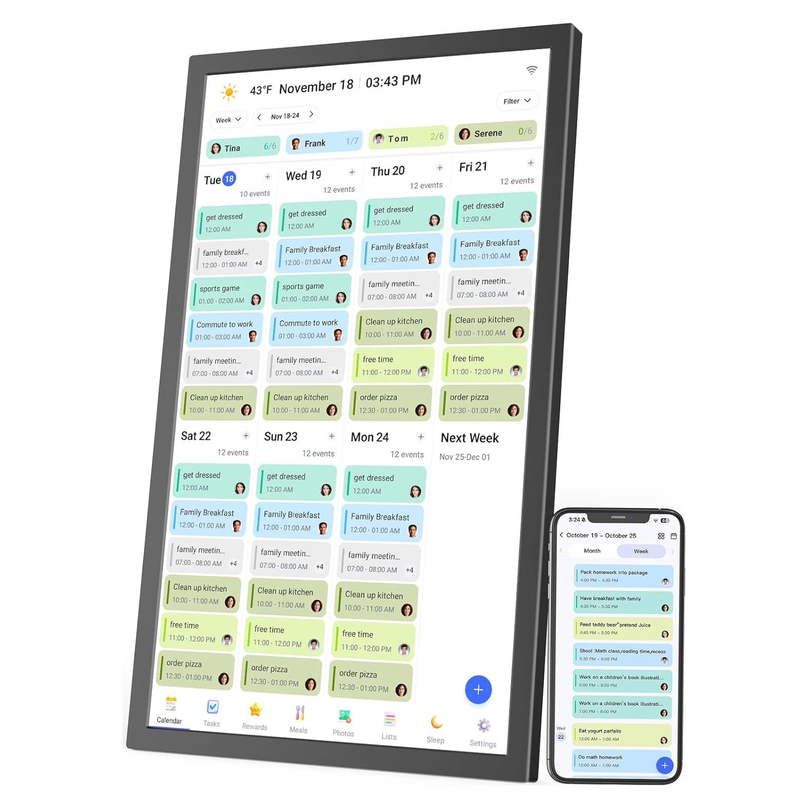 Calendario Digital Inteligente FULLJA 27" Pantalla Táctil HD