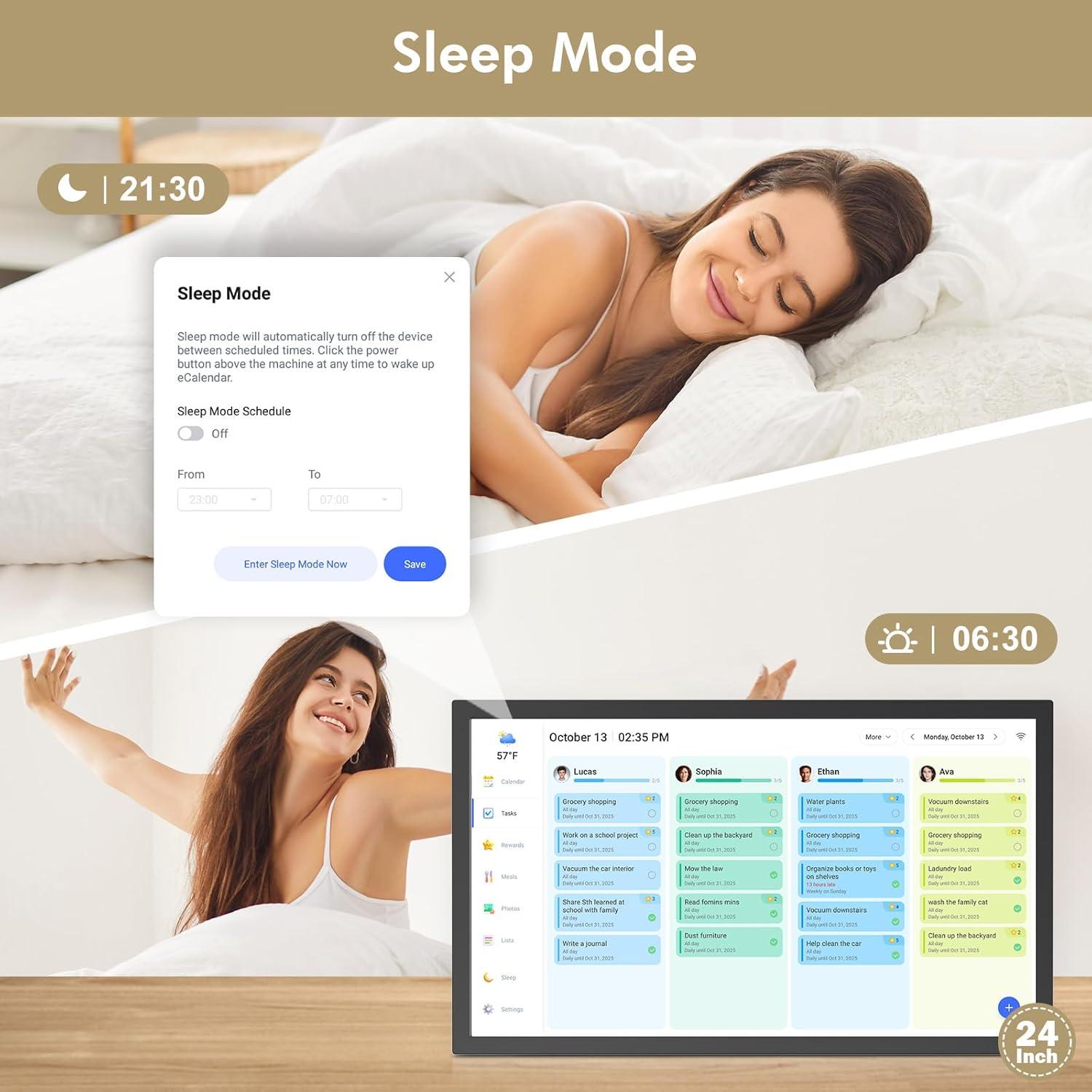 Calendario Digital Inteligente FULLJA 27" Pantalla Táctil HD