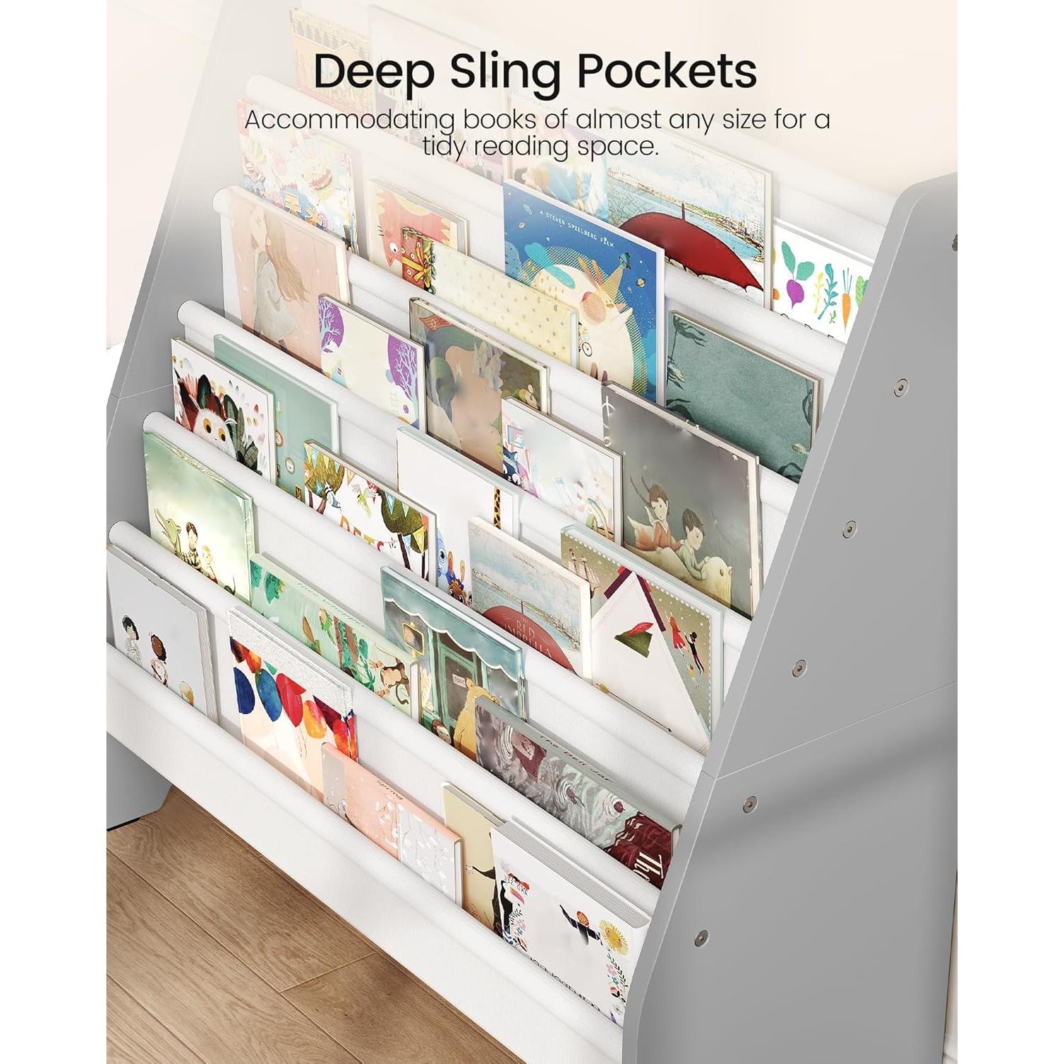 Estantería para Niños CHOEZON 6 Niveles Blanco y Gris