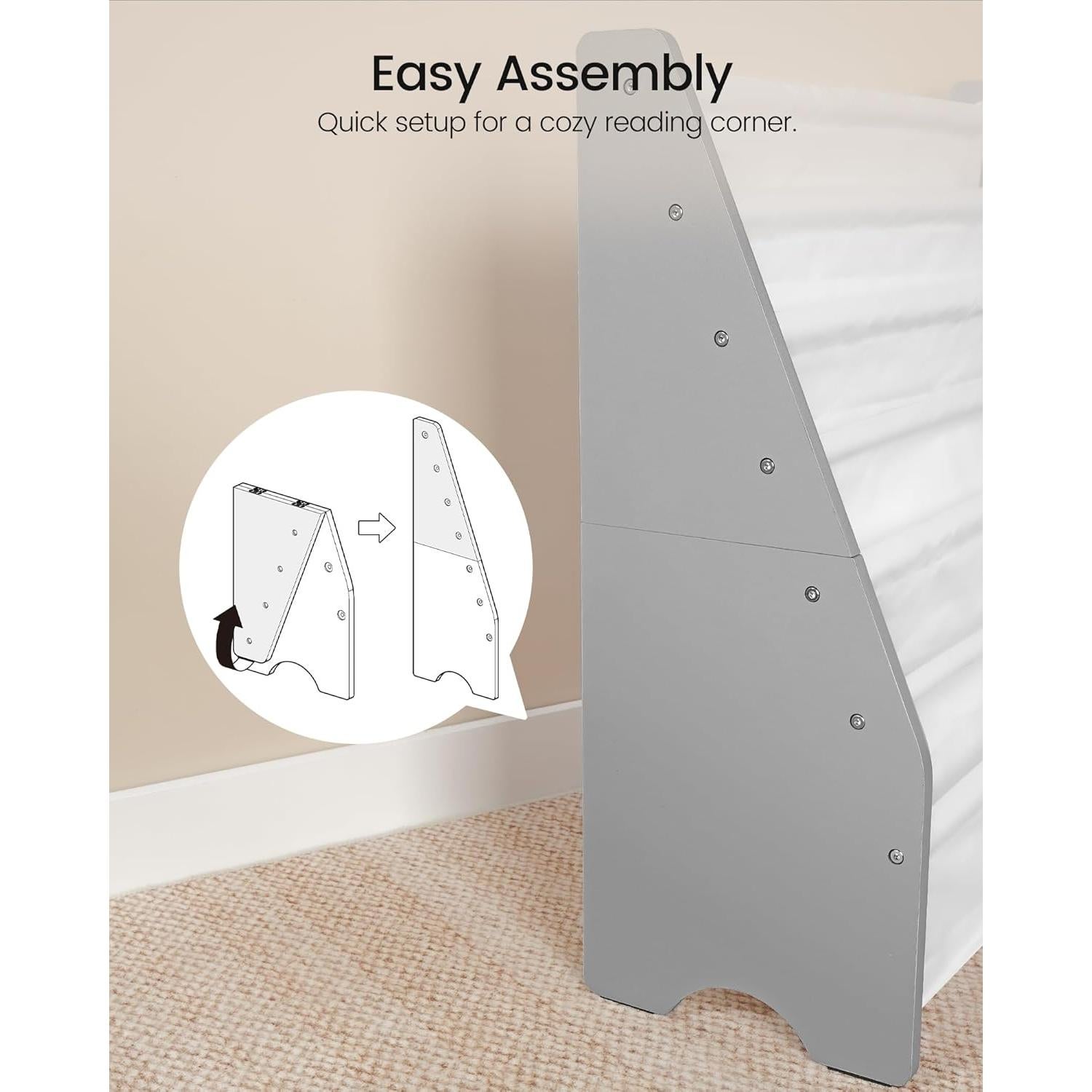 Estantería para Niños CHOEZON 6 Niveles Blanco y Gris